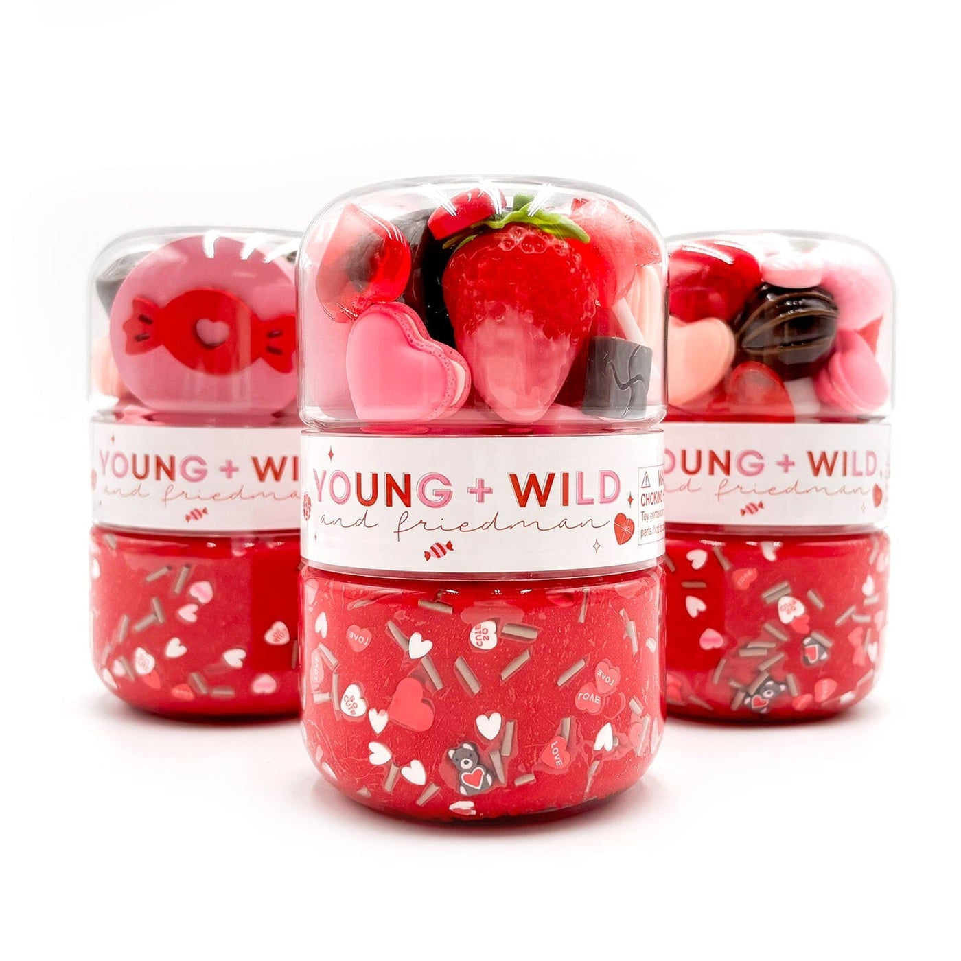 Young + Wild & Friedman Grab & Go Dough Jar, Sweet Valentine