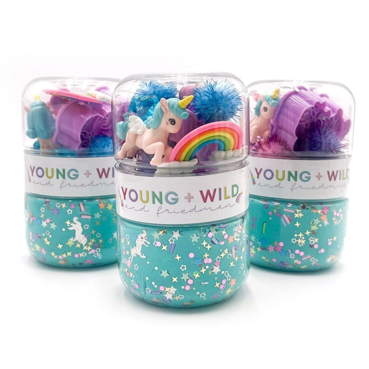 Young + Wild & Friedman Unicorn Grab & Go Dough Jar