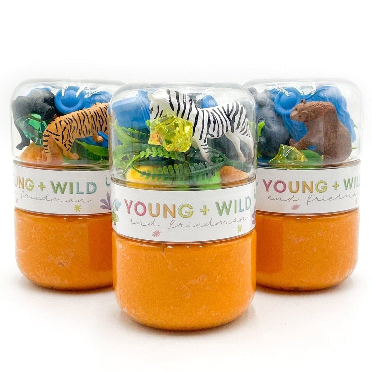 Young + Wild & Friedman Zoo Grab & Go Dough Jar