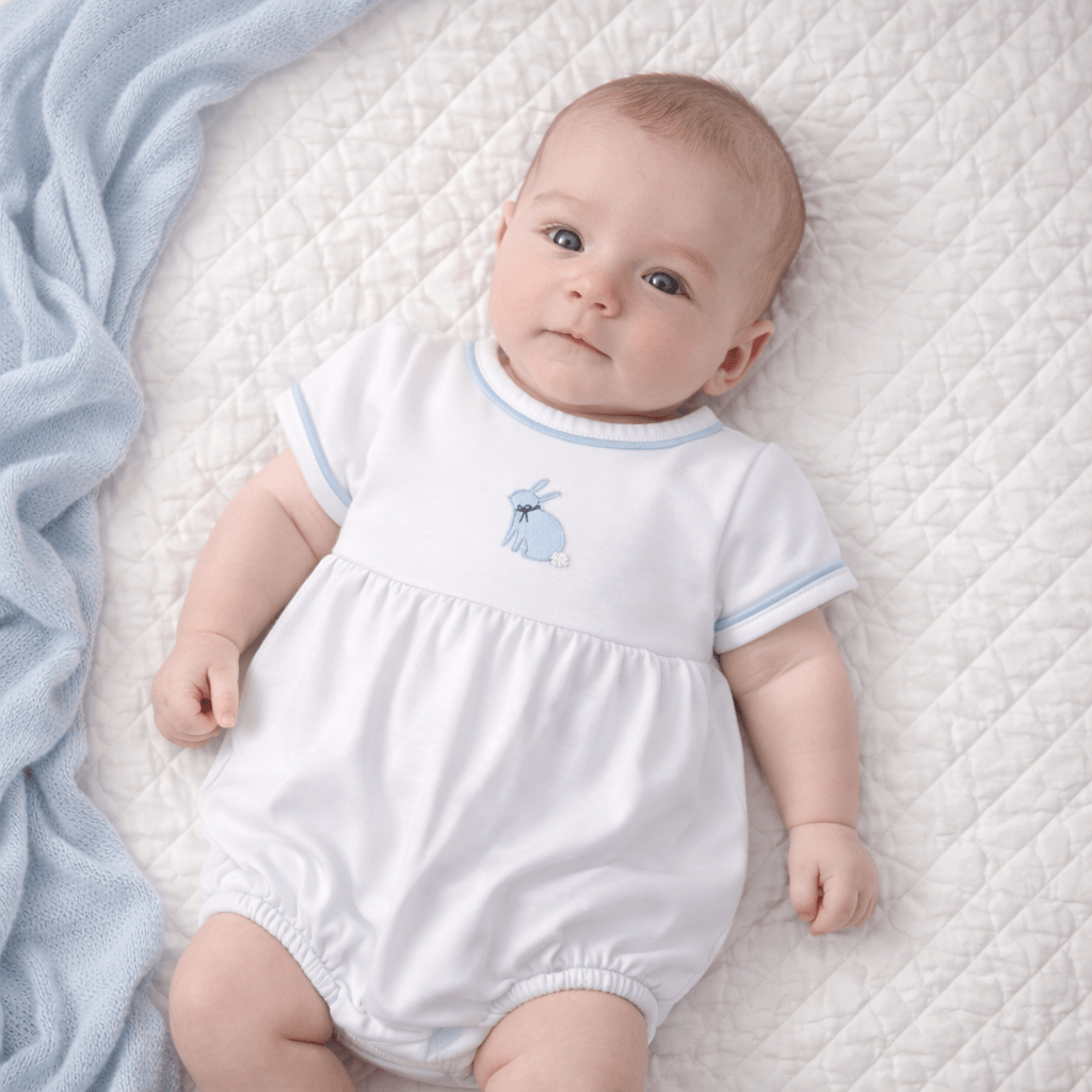 Magnolia Leaping Bunnies Bubble, Blue