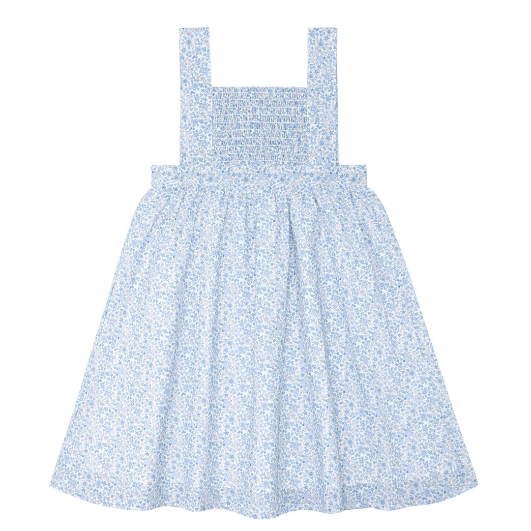 Minnow Slate Floral Smocked Bib Dress