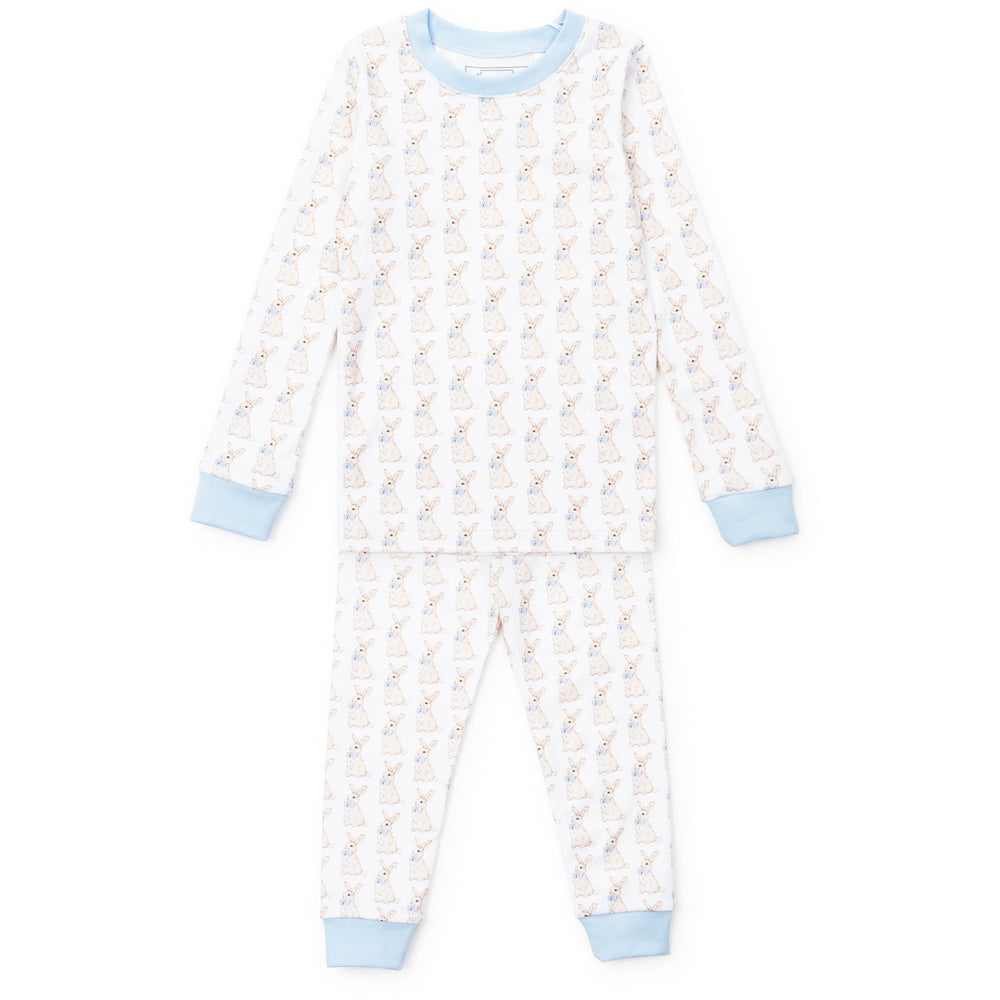 Lila and Hayes Grayson Boys pajama Set, Easter Bunnies, Blue