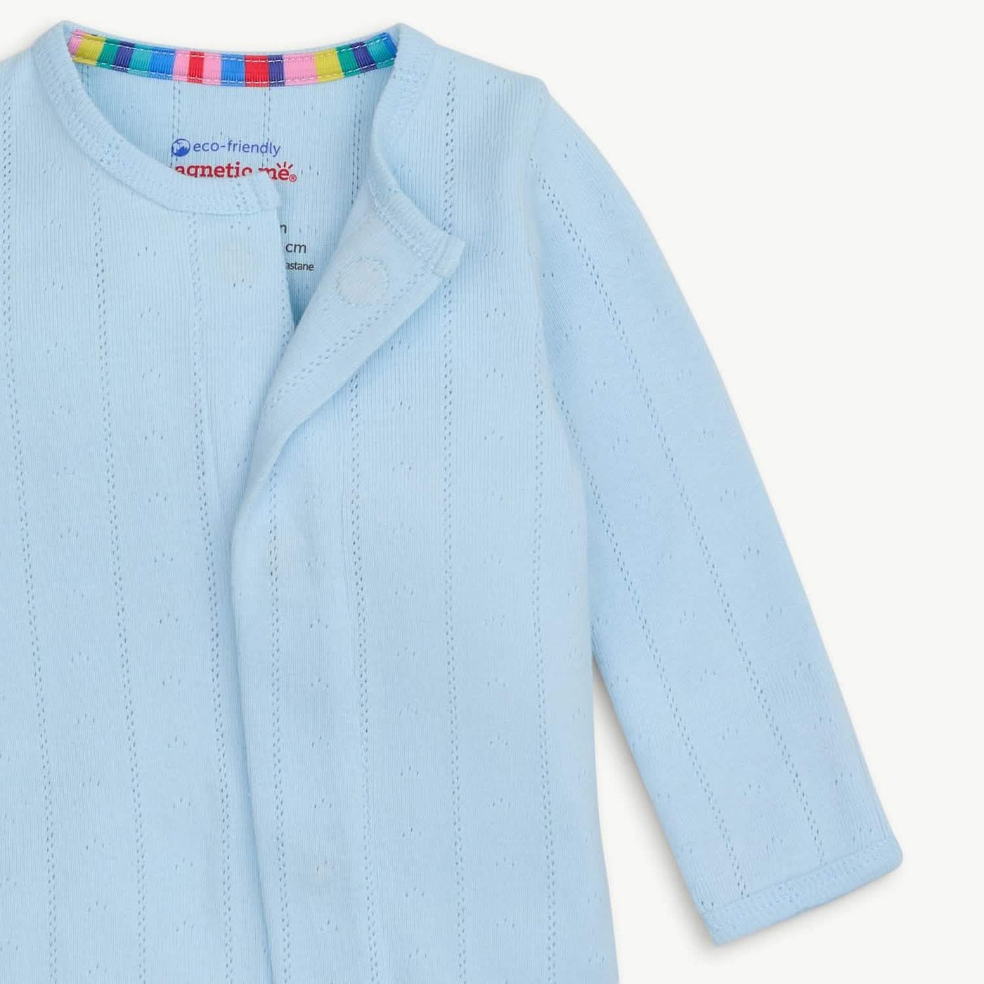 Magnetic Me Love Lines Blue Pointelle Footie