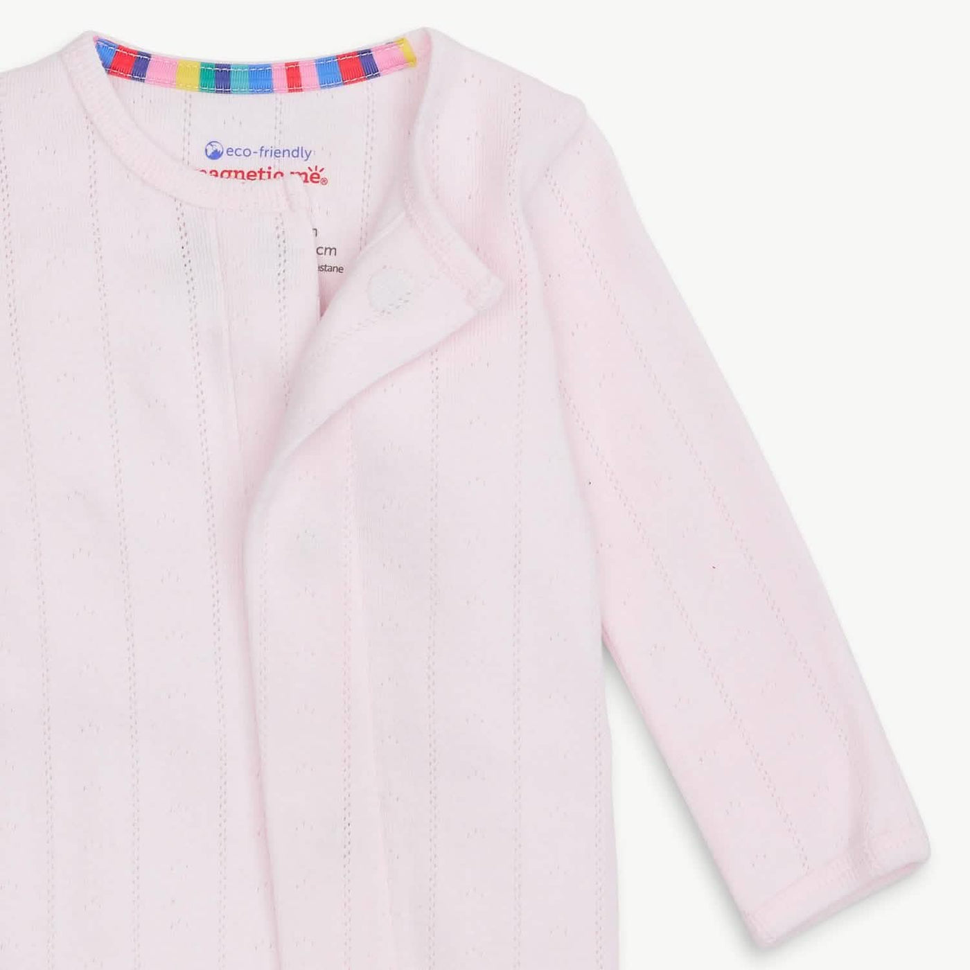 Magnetic Me Love Lines Pink Pointelle Footie