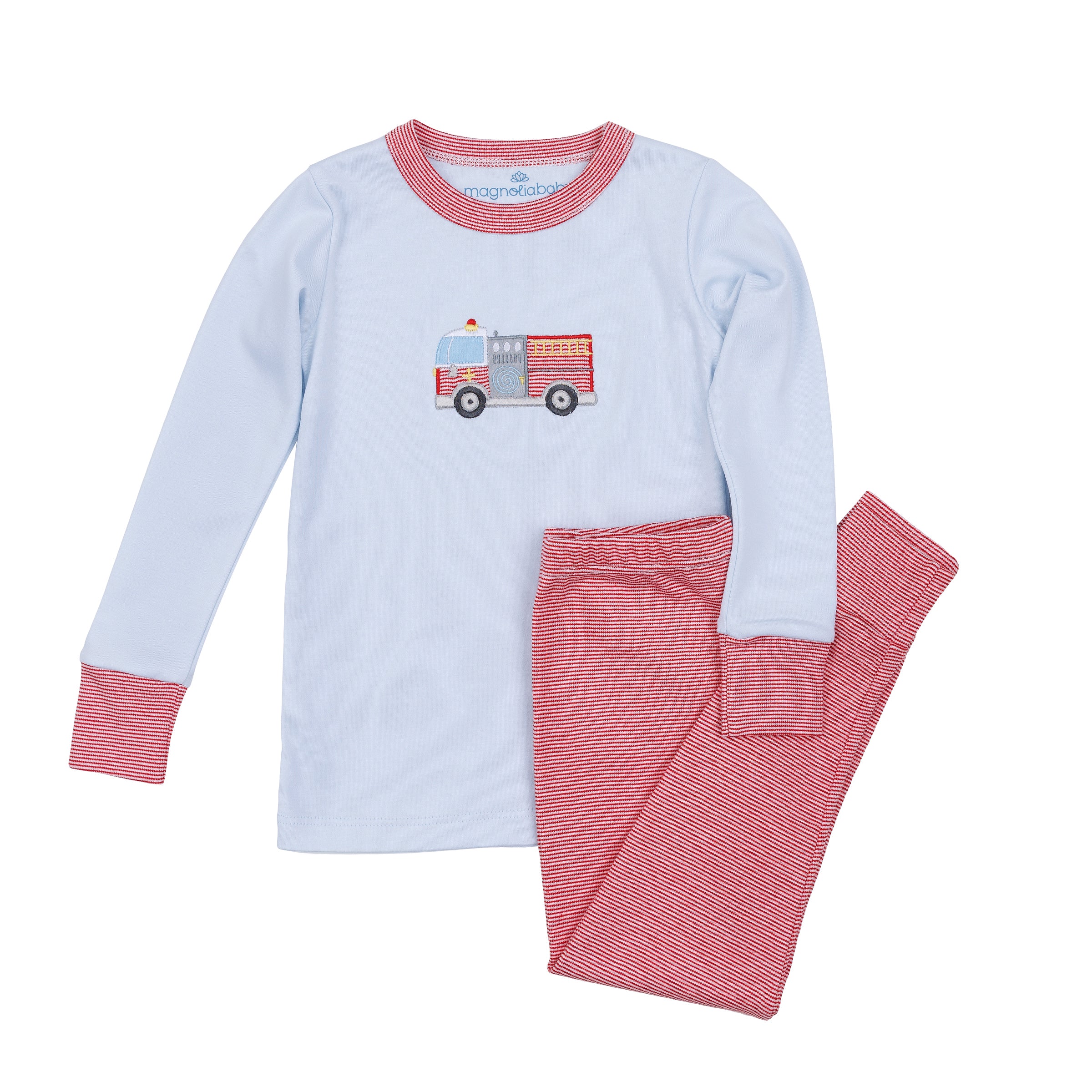 Magnolia Baby Hero Brigade Applique Long Pajamas