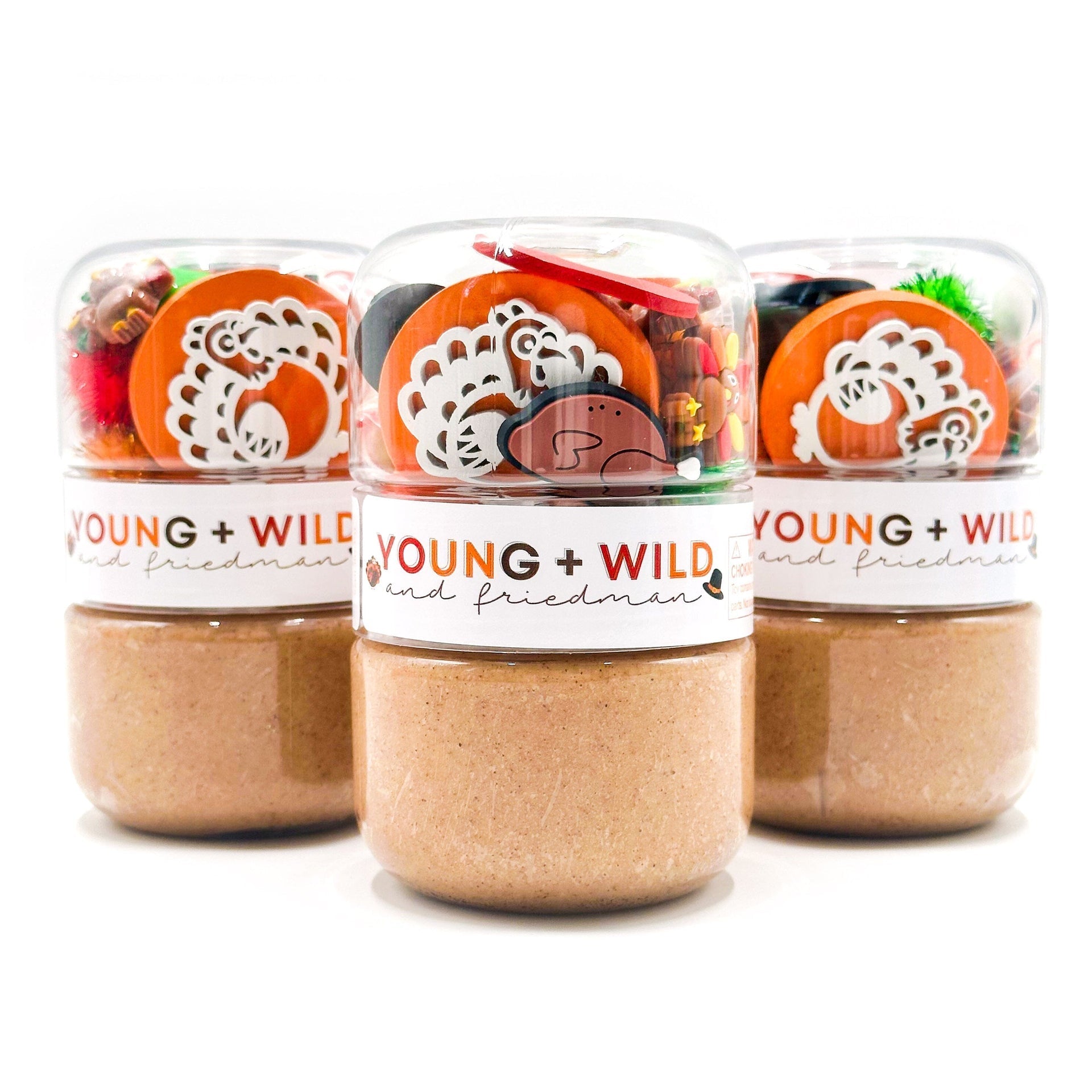 Young + Wild & Friedman Grab & Go Dough Jar, Make a Turkey