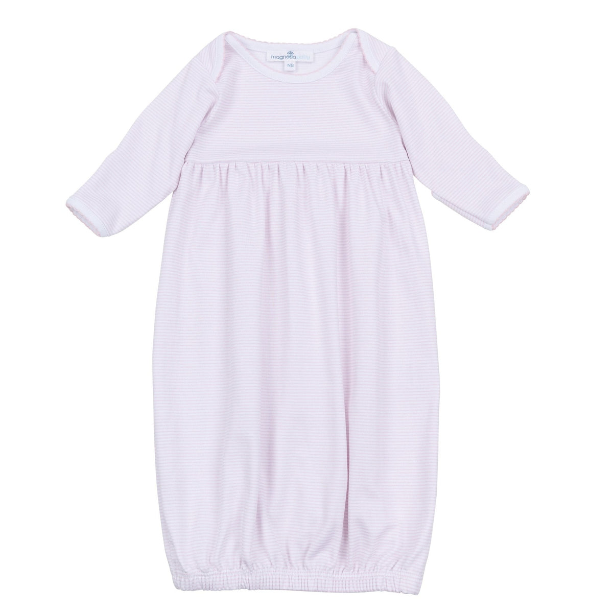Magnolia Baby Mini Stripes Gathered Gown