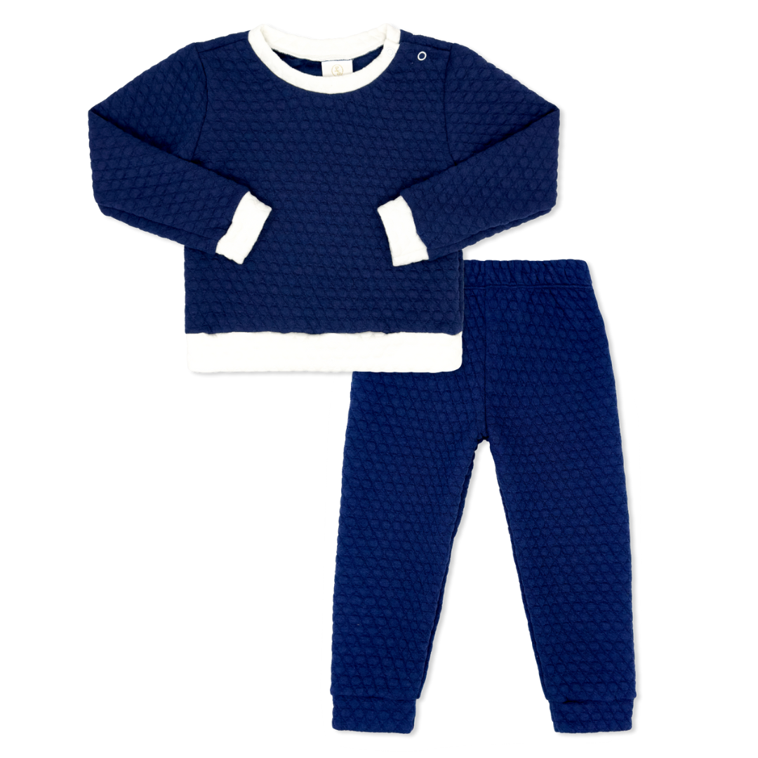 Lullaby Set Quincy Quilted Play Set, Newton Navy