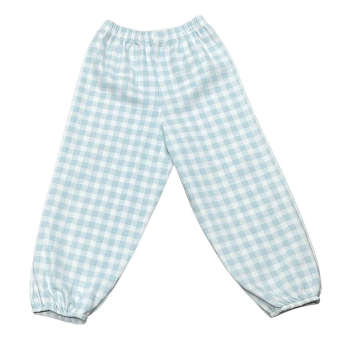 James & Lottie Benjamin Bubble Pants, Blue Gingham