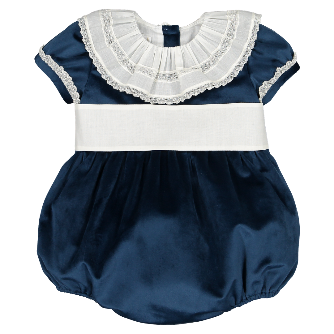 Sal & Pimenta Navy Velvet Romper