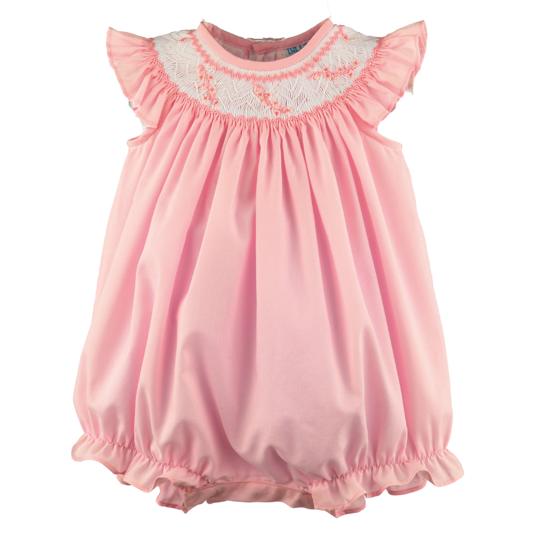 Luli & Me Combo Bubble Smock Batista, Pink