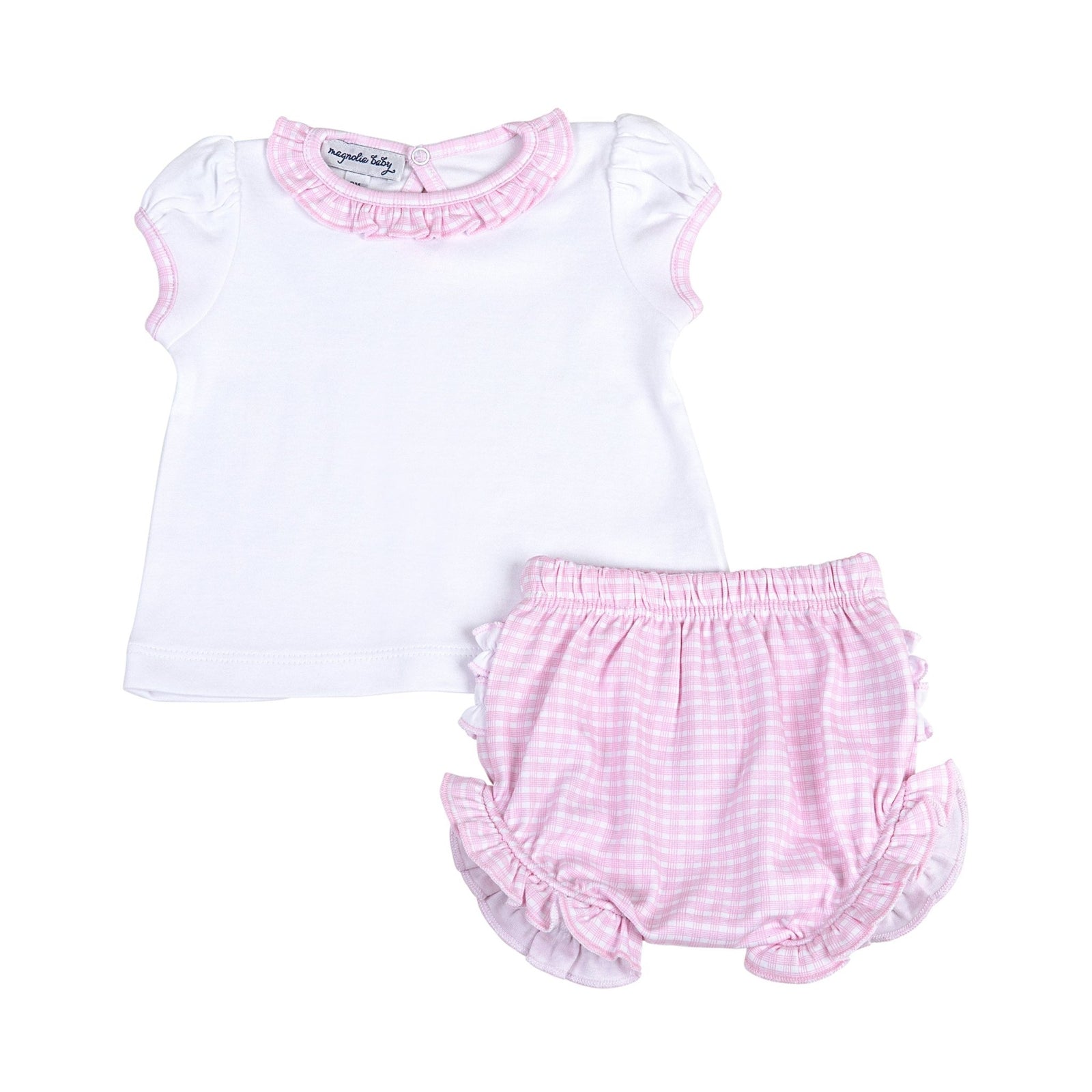 Magnolia Baby New Beginnings Pink Ruffle Diaper Cover Set