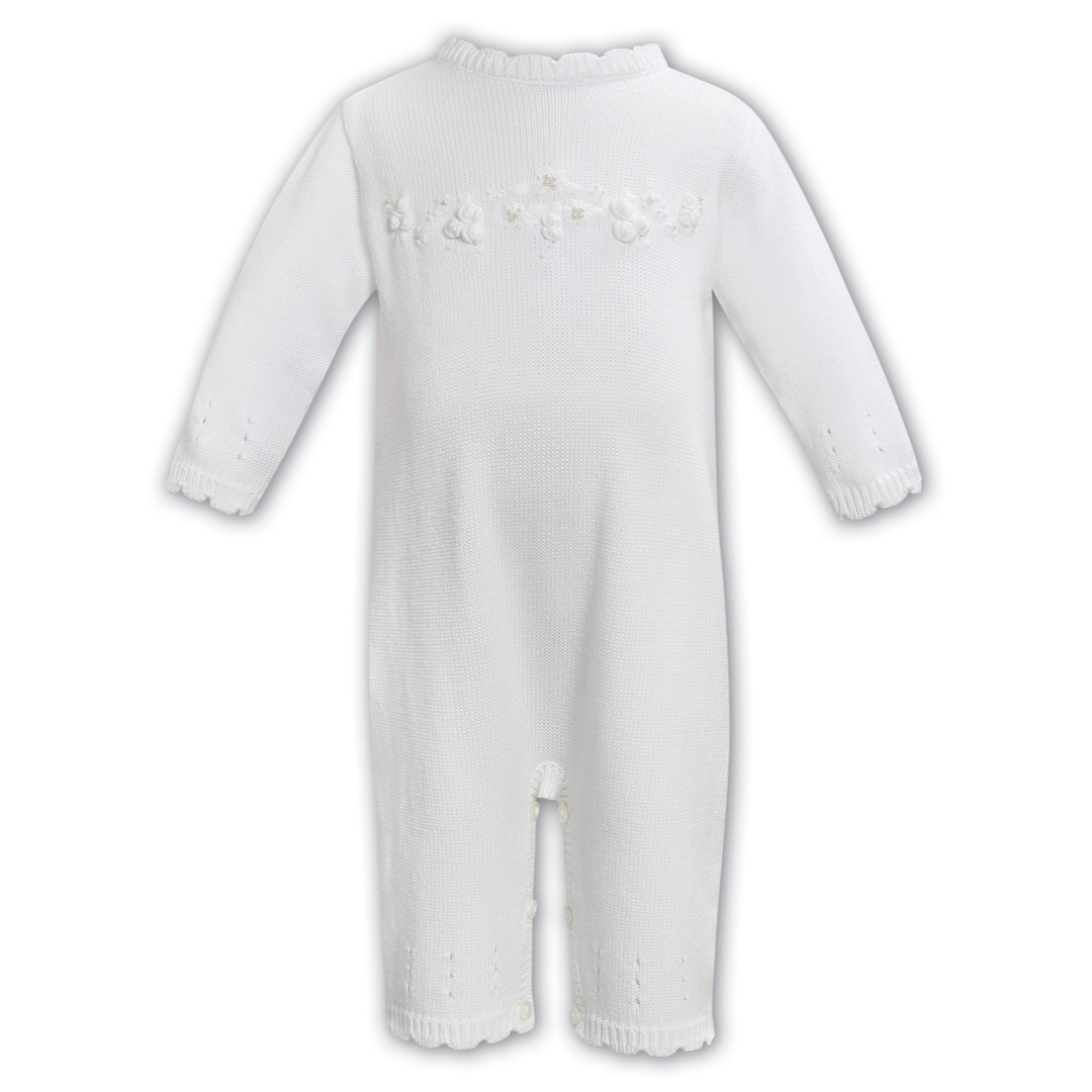 Sarah Louise Floral Embroidered Pearl Ivory All In One