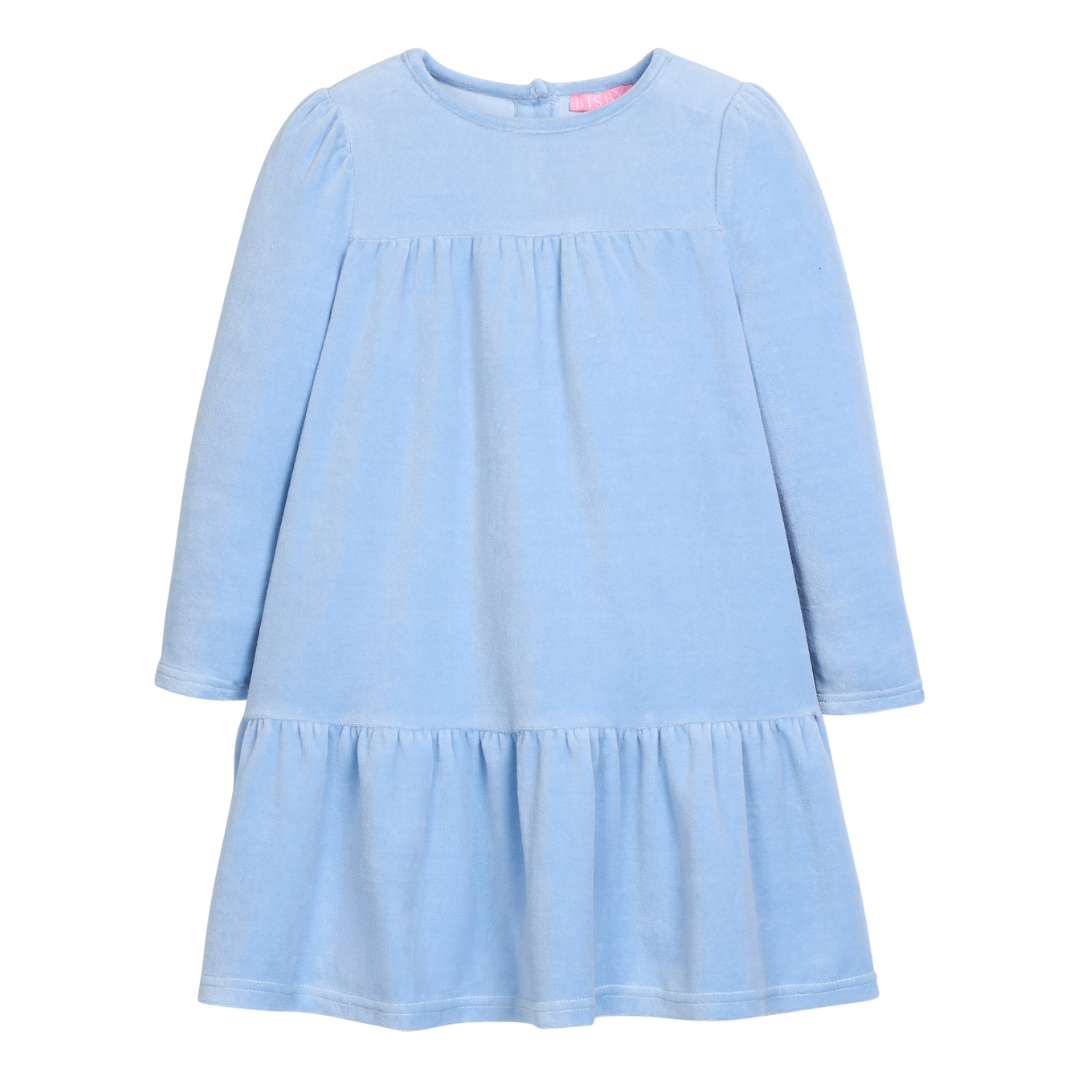 Bisby Lisle Dress, Periwinkle Velour