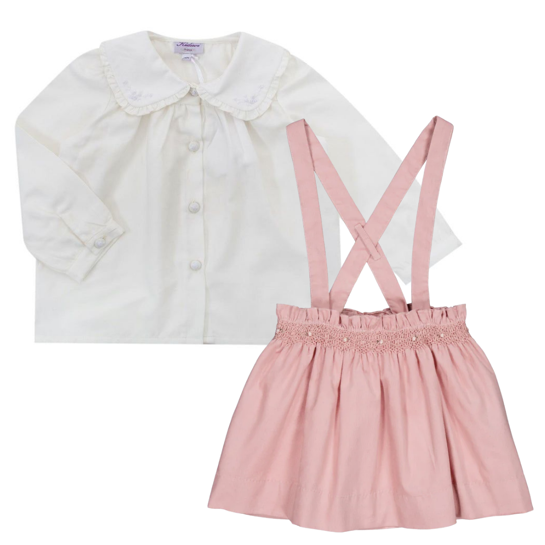 Kidiwi Louise Smocked Skirt with Violaine Blouse