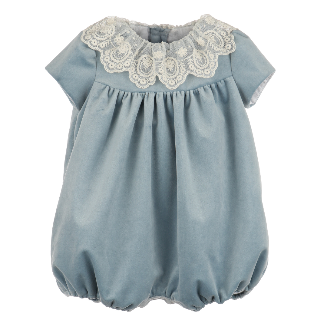 Luli & Me Deluxe Velvet Girl Bubble, Blue