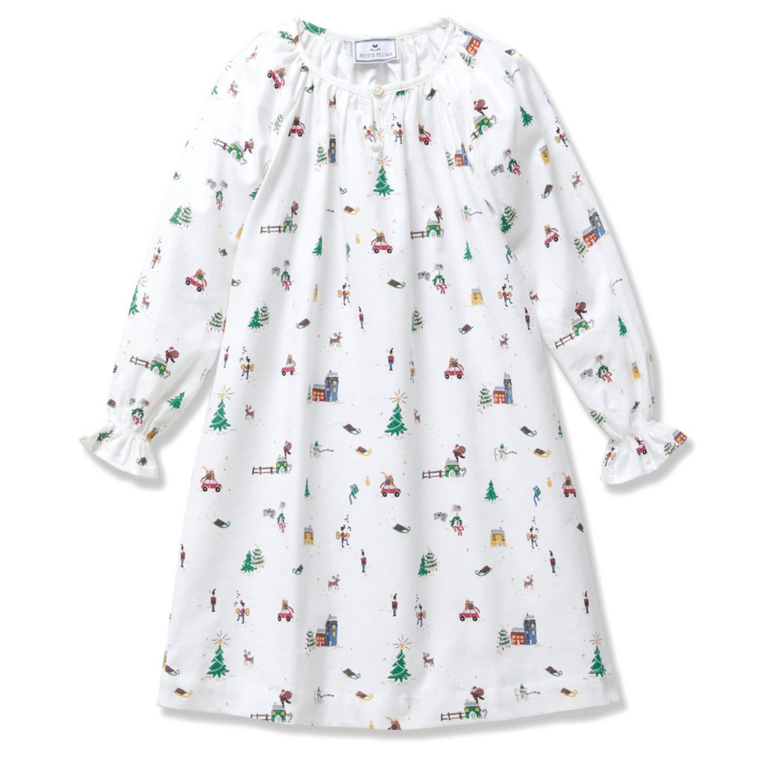 Petite Plume Delphine Nightgown, Holiday Town