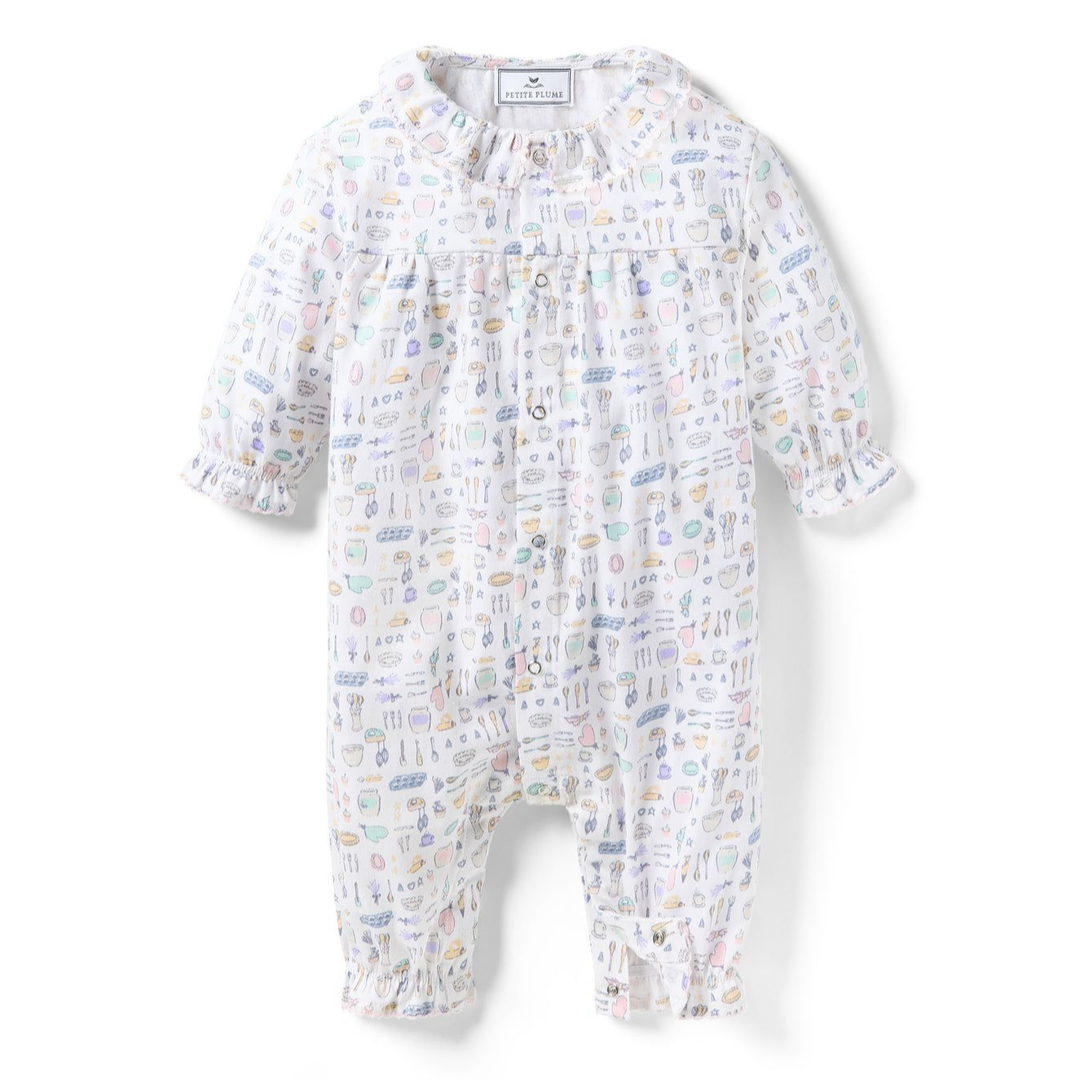 Petite Plum Madeline Romper, Baking Spirits Bright