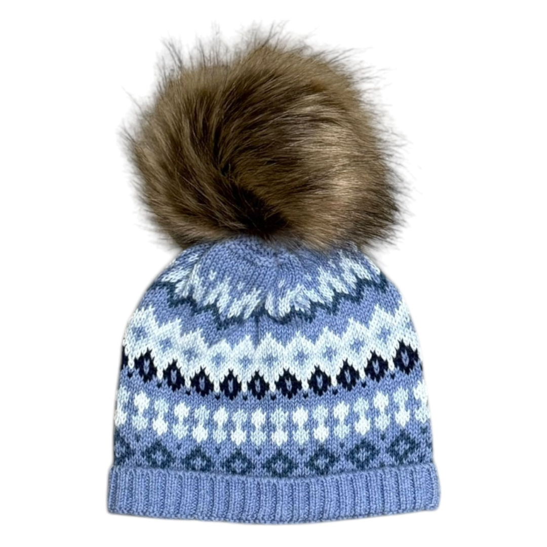 Mi Lucero Jacquard Fair Isle Pom Toboggan