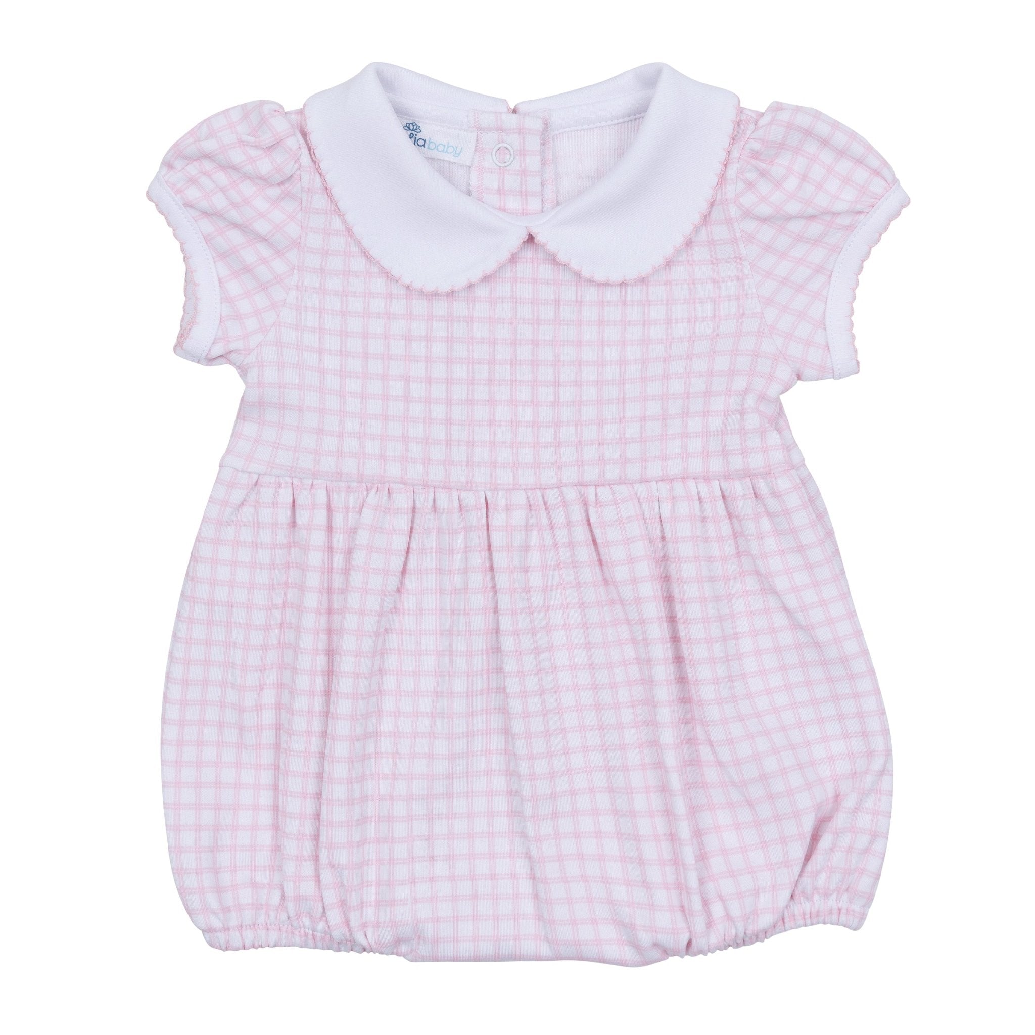 Magnolia Baby Peek-A-Boo Wishes Pink Collared Bubble