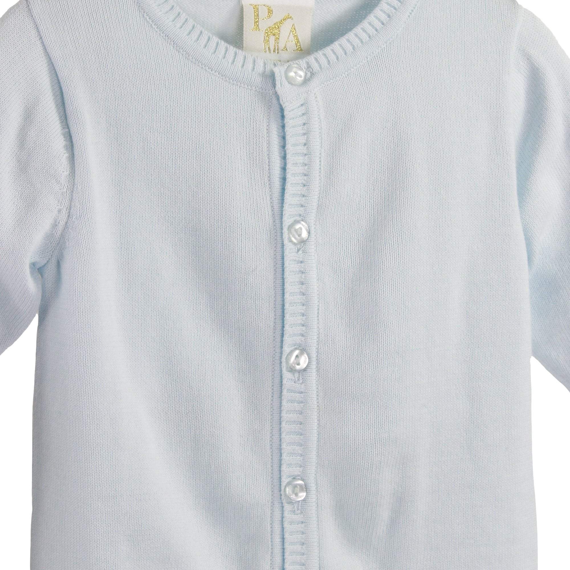 Petit Ami Ladder Edge Cardigan, Blue