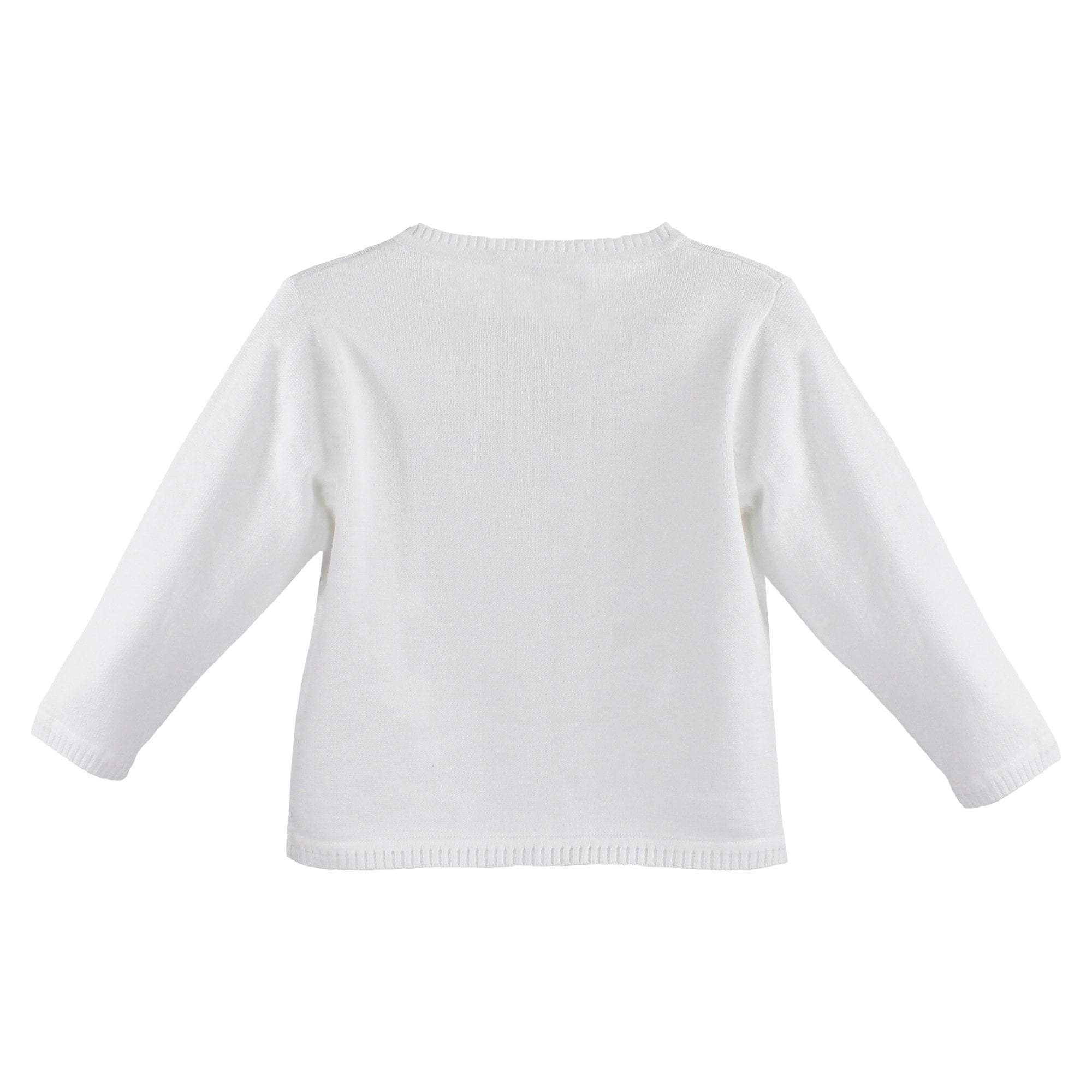 Petit Ami Ladder Edge Cardigan, White