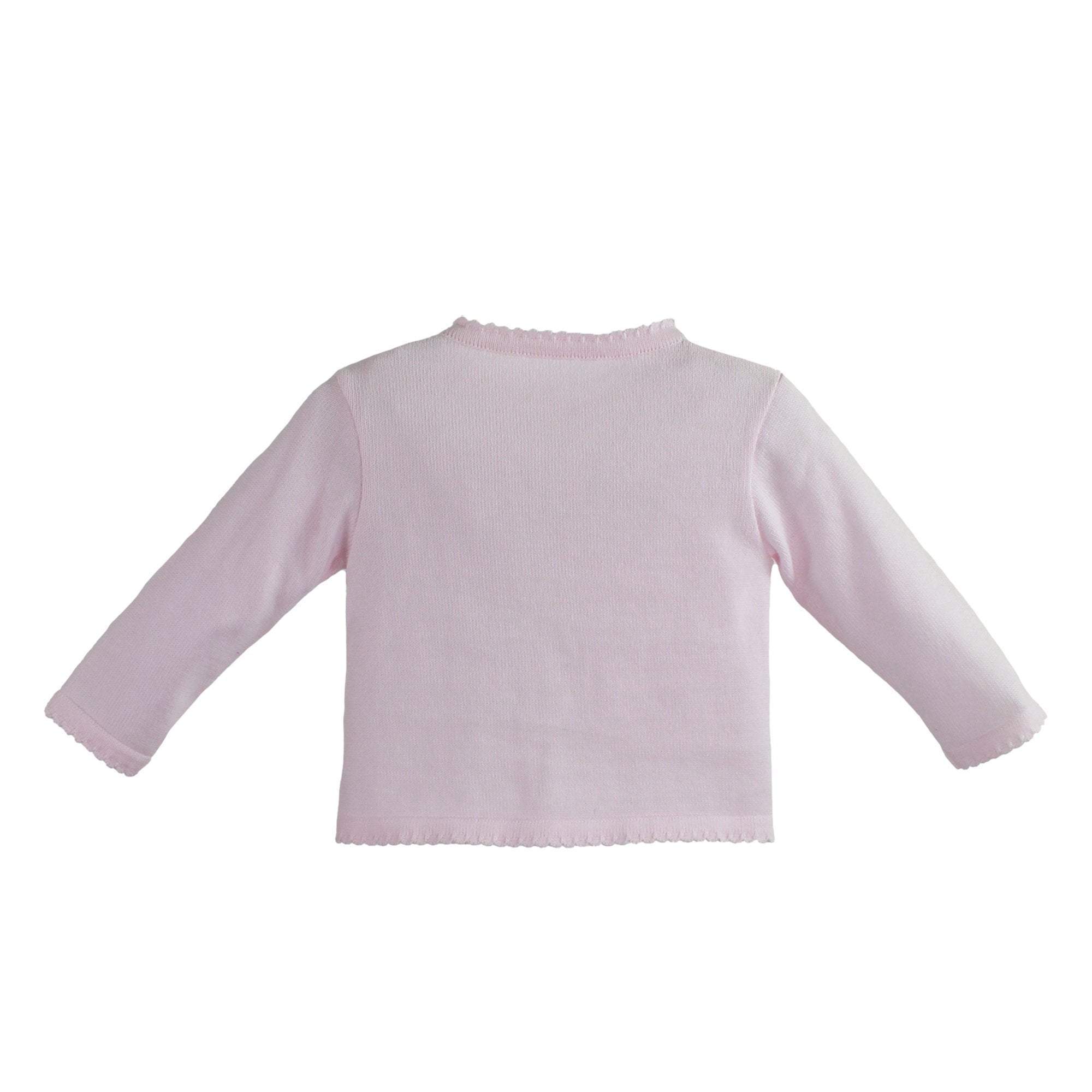 Petit Ami Scalloped Edge Cardigan, Pink