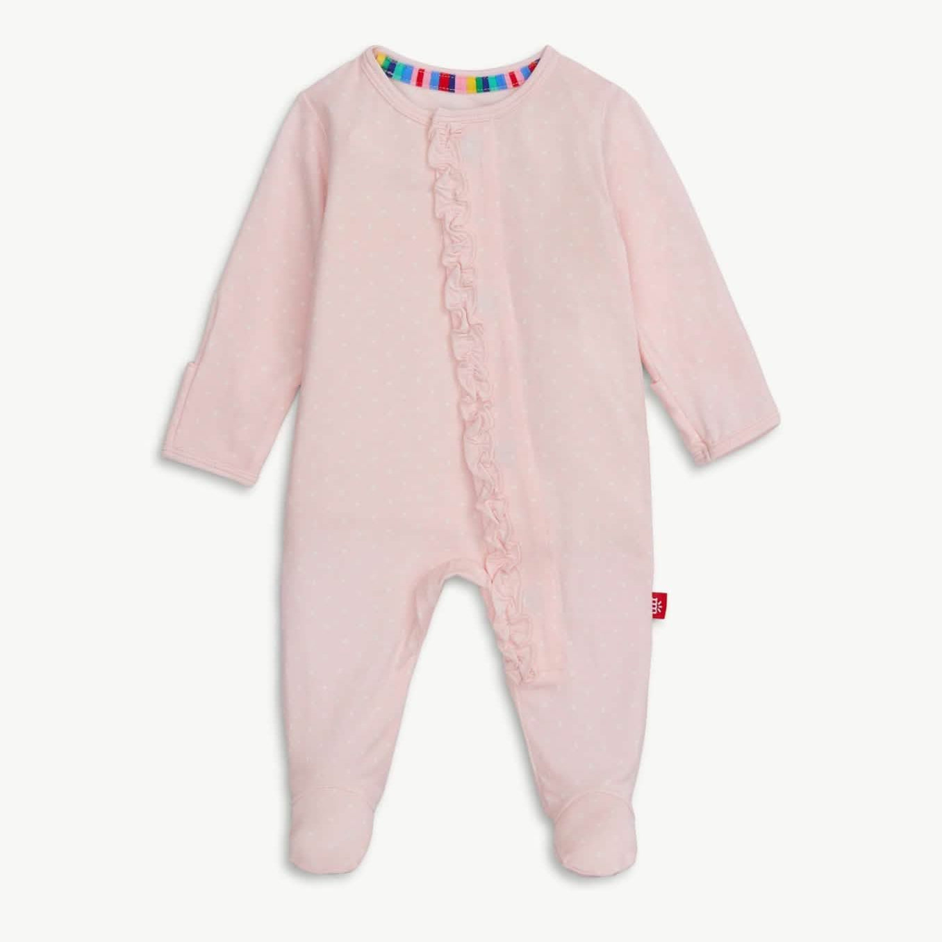 Magnetic Me Pin Dot Pink Modal Footie