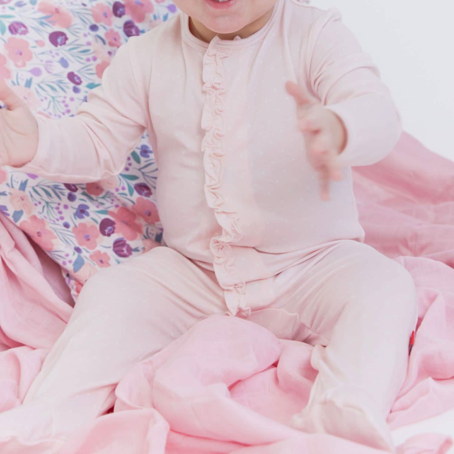 Magnetic Me Pin Dot Pink Modal Footie