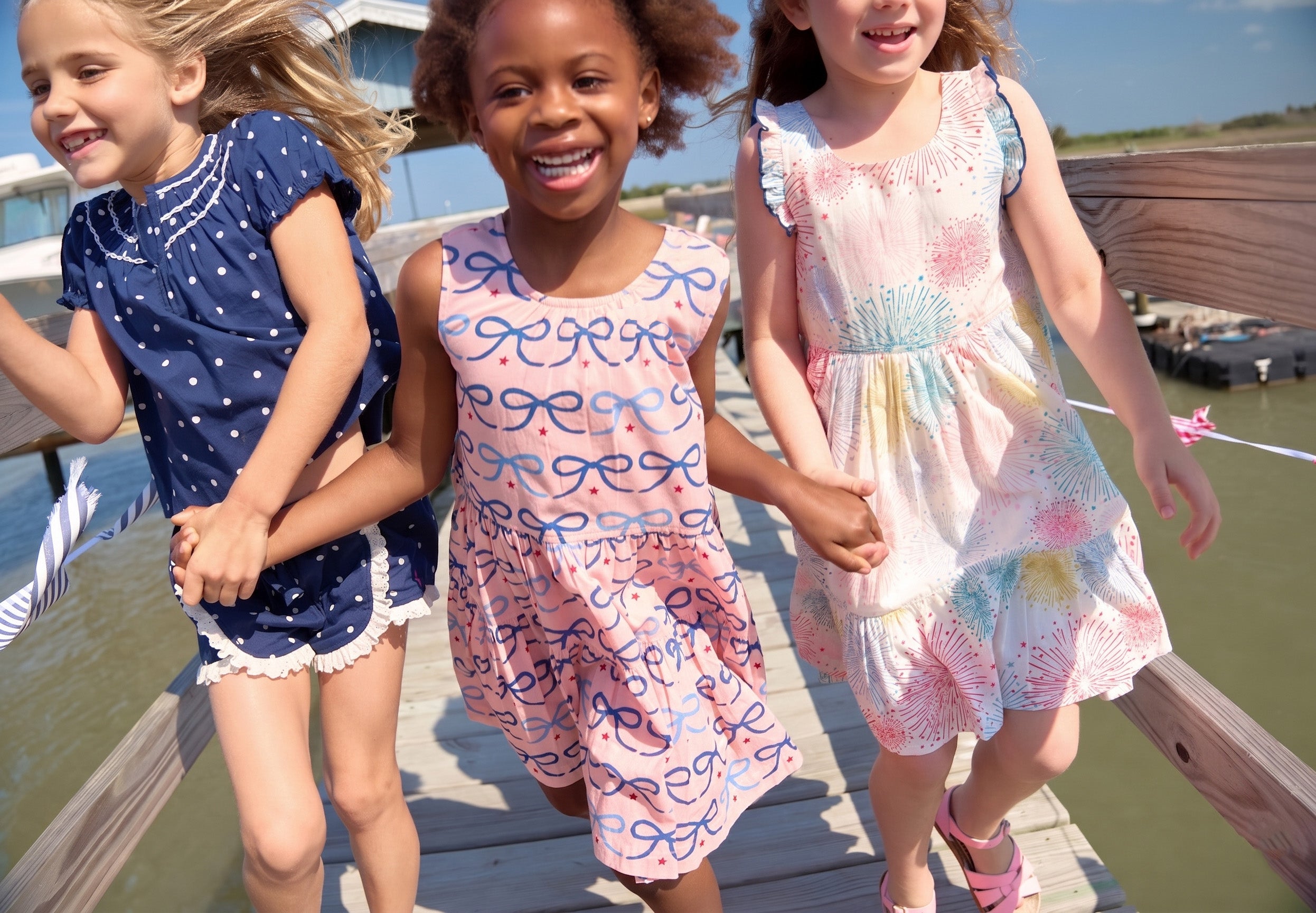 Pink Chicken Eloise Dress, Pink Bows