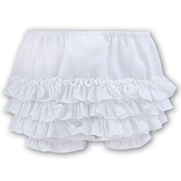 Sarah Louise White Frilly Panties