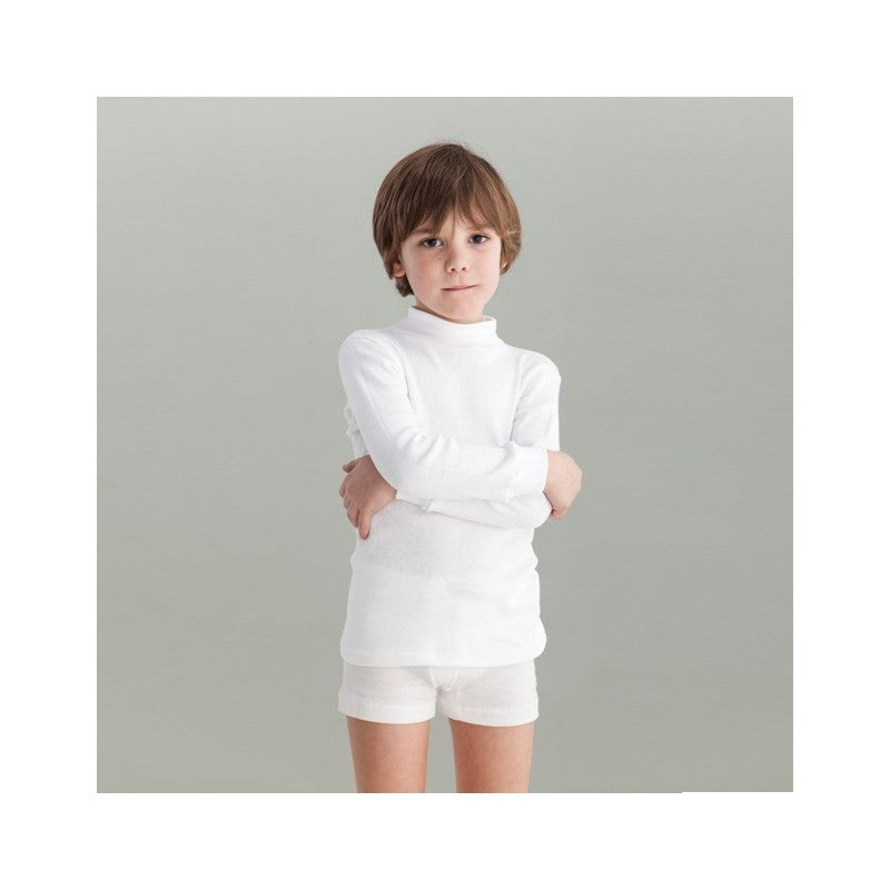 Babidu White Perkins Neck Shirt