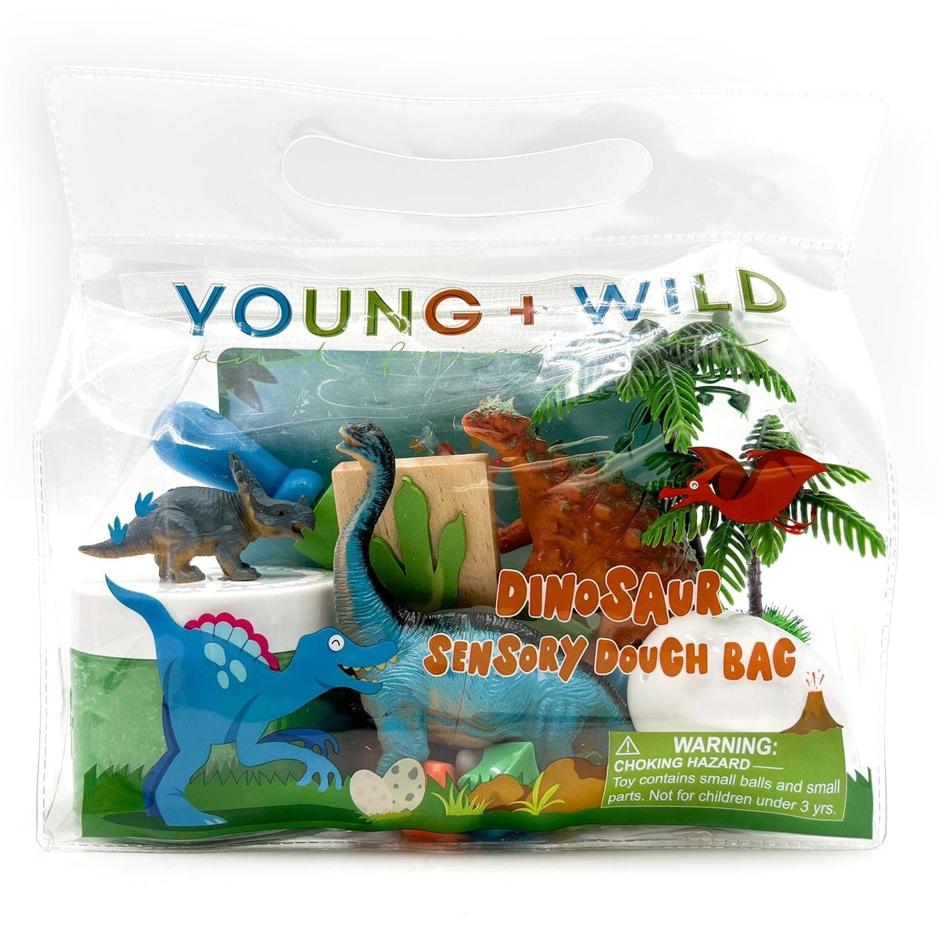 Young + Wild & Friedman Dinosaur Sensory Dough Bag
