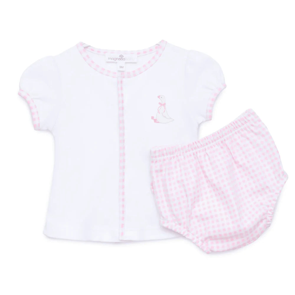 Magnolia Baby Silly Goose Diaper Cover Set - Pink