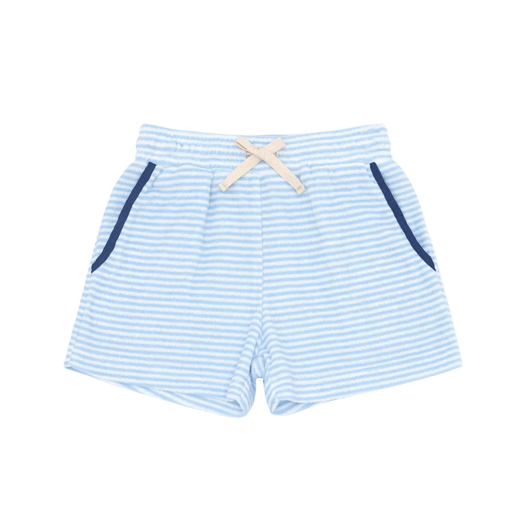 Minnow Powder Blue Stripe French Terry Short