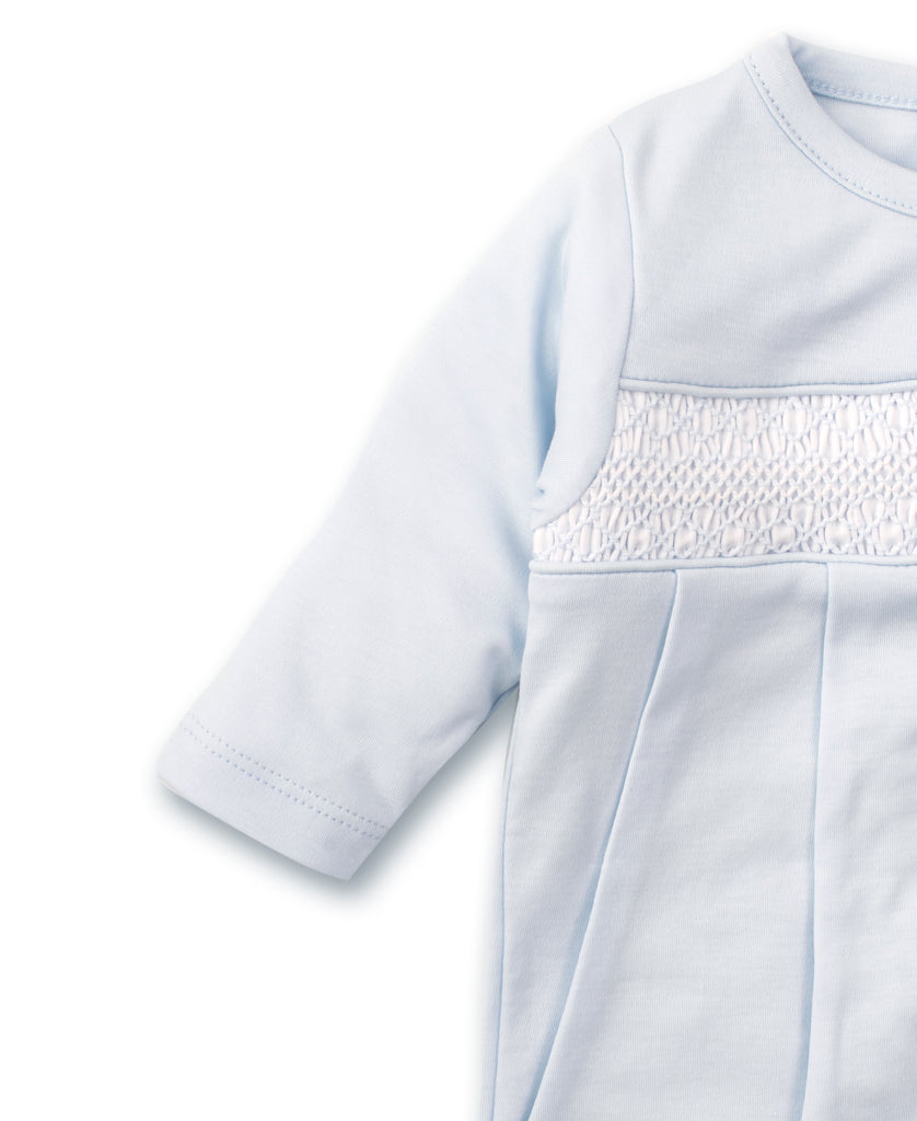 Kissy Kissy CLB Charmed Footie with Hand Smocking, Light Blue
