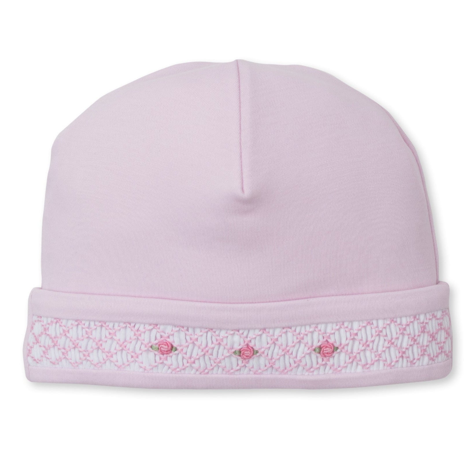 Kissy Kissy Pink Hat with CLB Diamond Rosette Hand Smocking