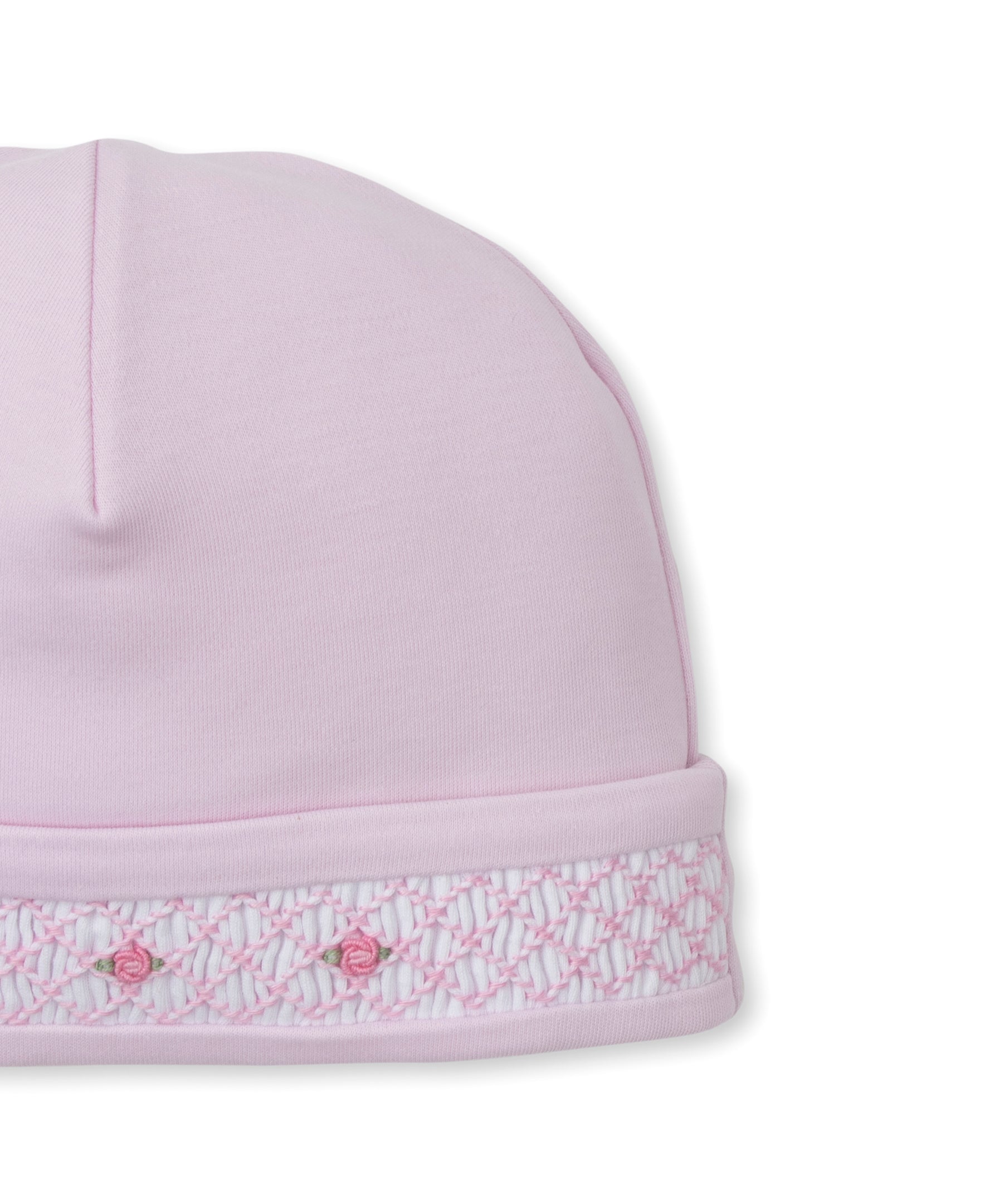 Kissy Kissy Pink Hat with CLB Diamond Rosette Hand Smocking