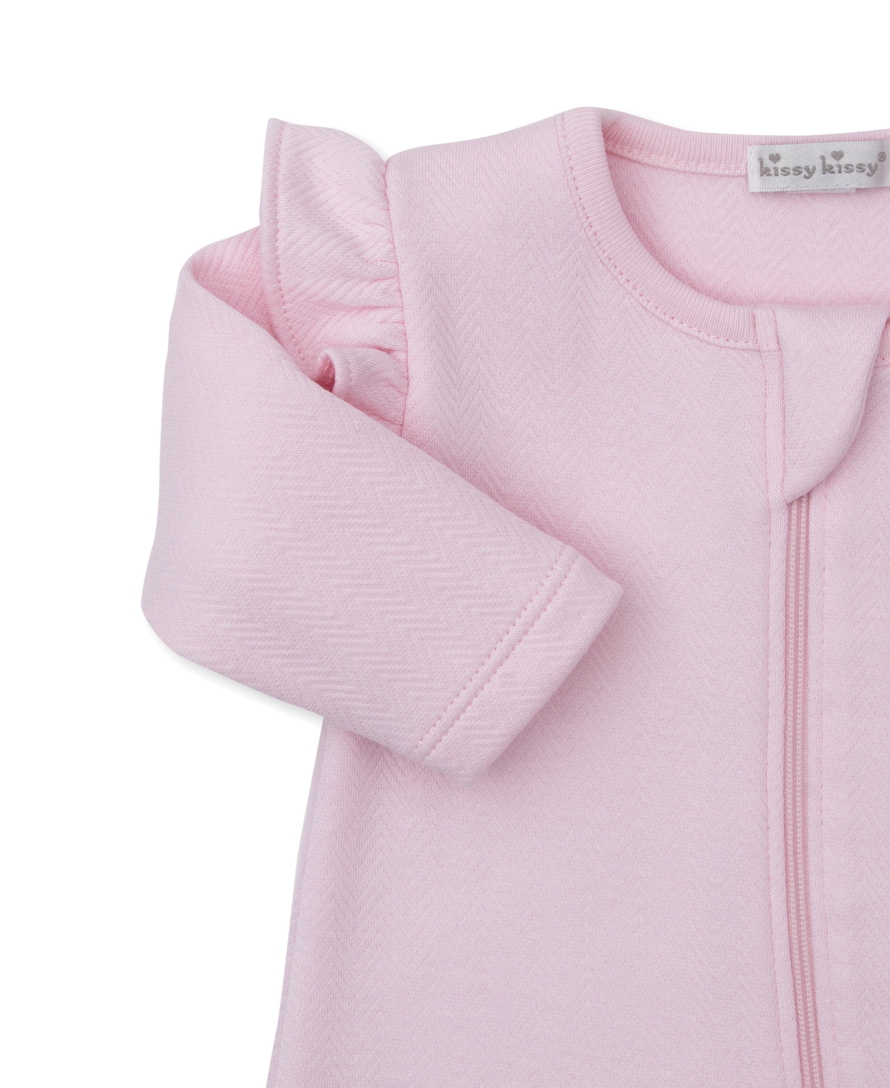 Kissy Kissy Sweet Homecoming Jacquard Footie, Pink