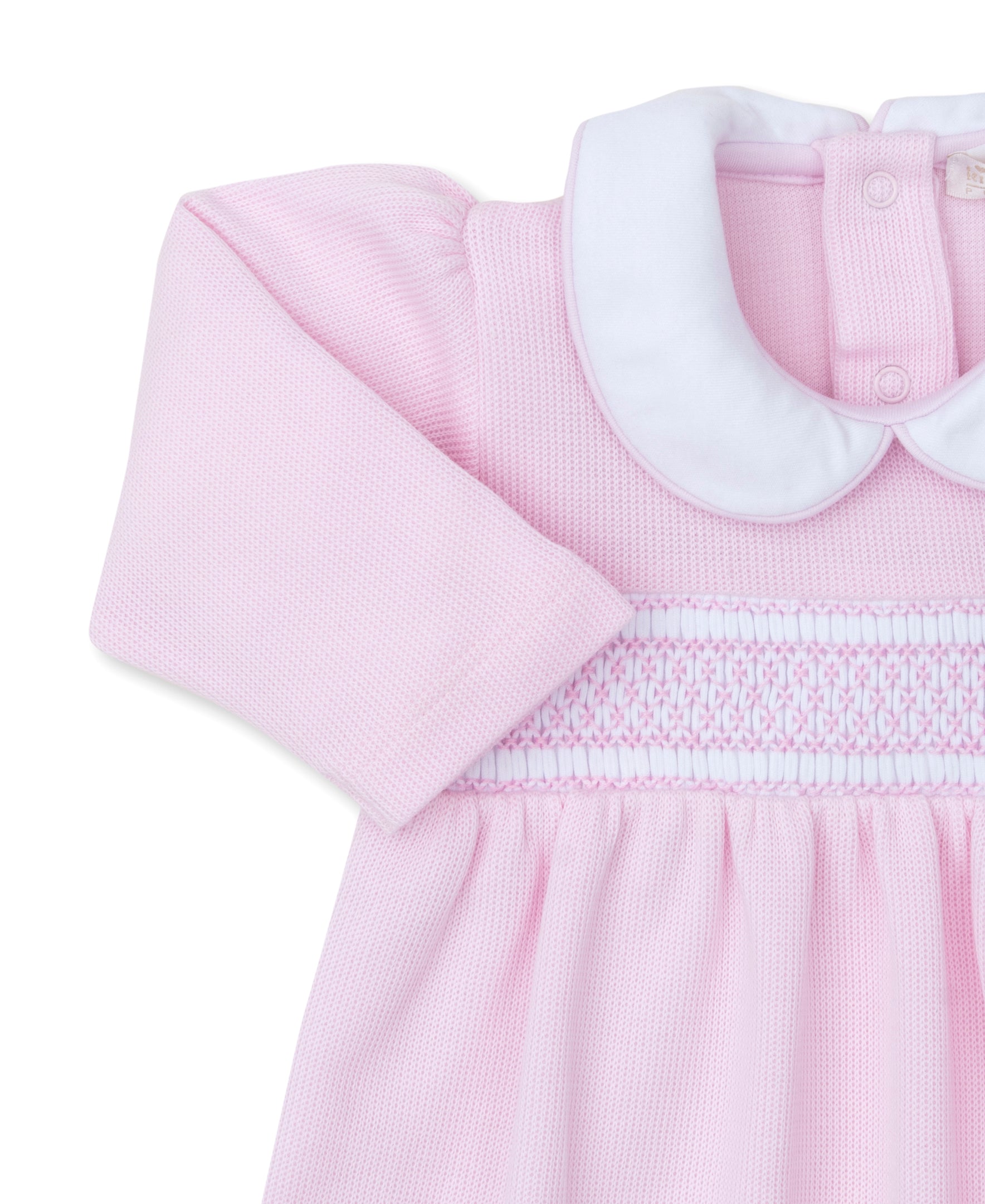 Kissy Kissy CLB Punto Ingles Dress Set with Hand Smocking, Pink