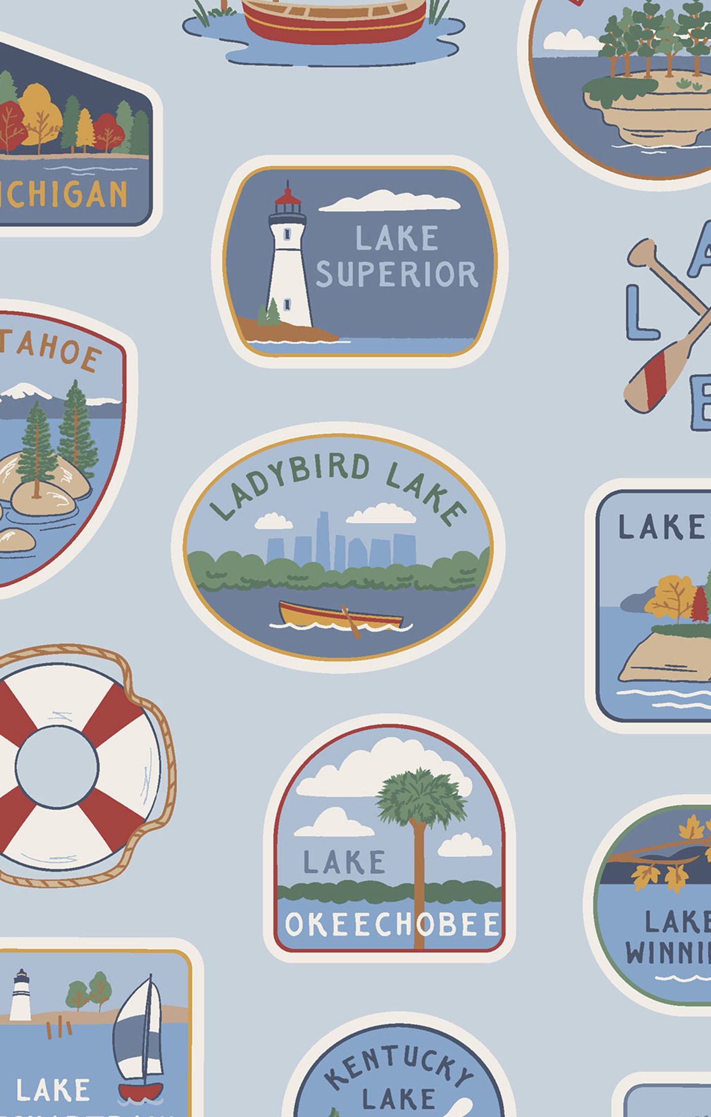 Angel Dear Lake Stickers 2 Way Zipper Romper