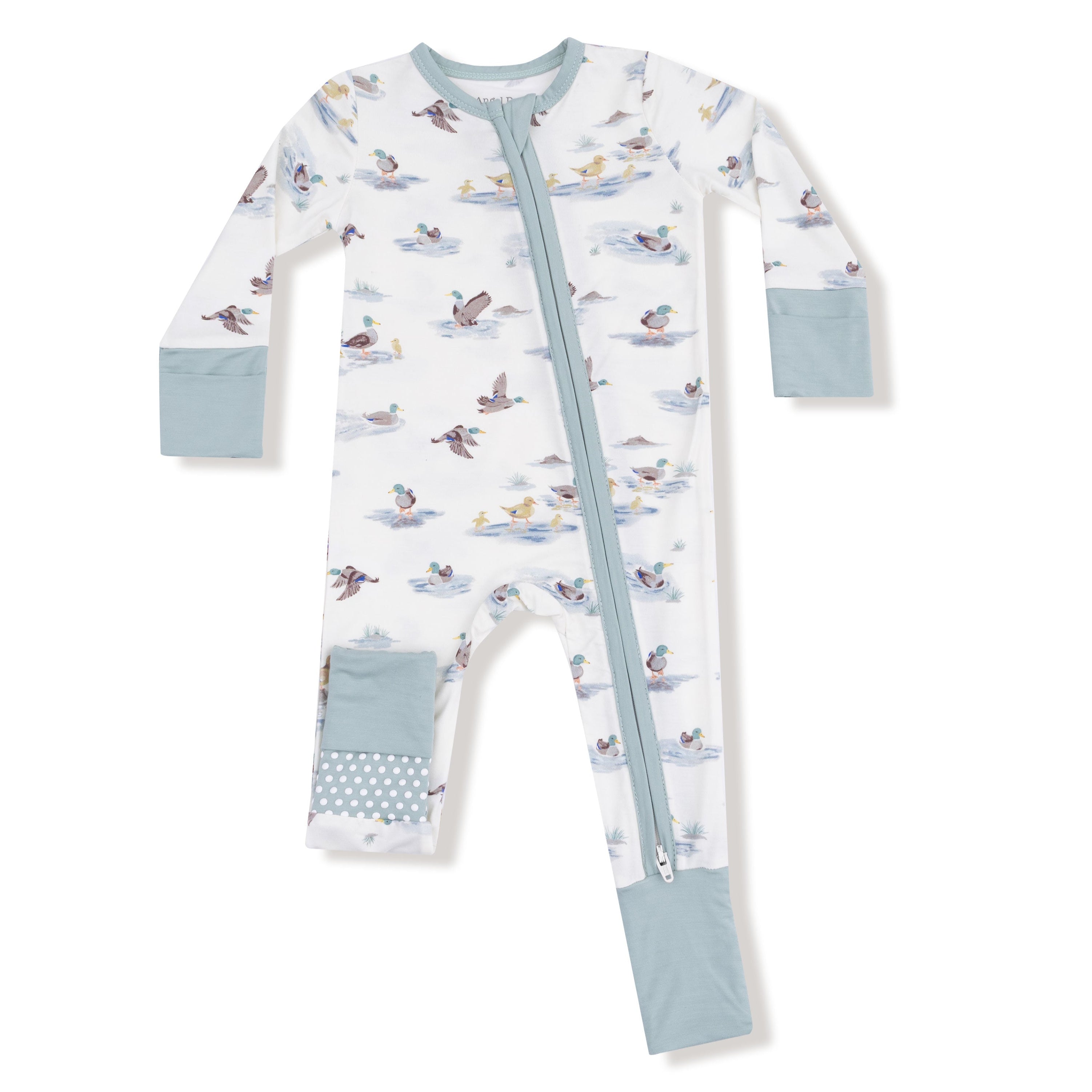 Angel Dear Migrating Mallards 2 Way Zipper Romper