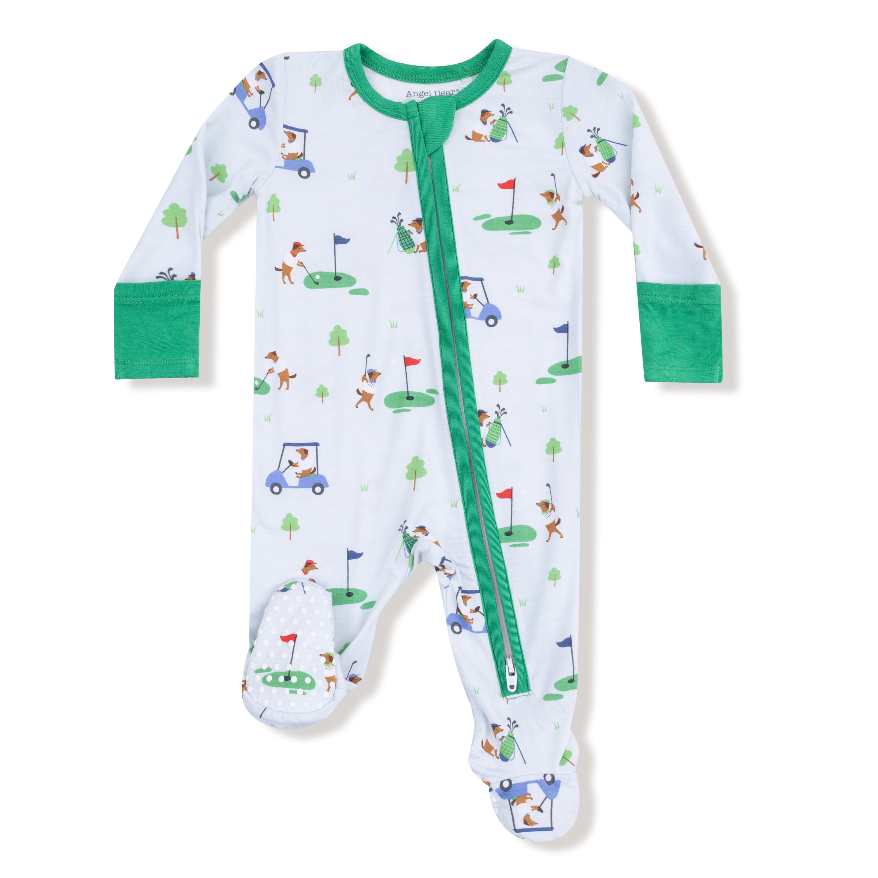 Angel Dear Dog Gone Golf 2 Way Zipper Footie