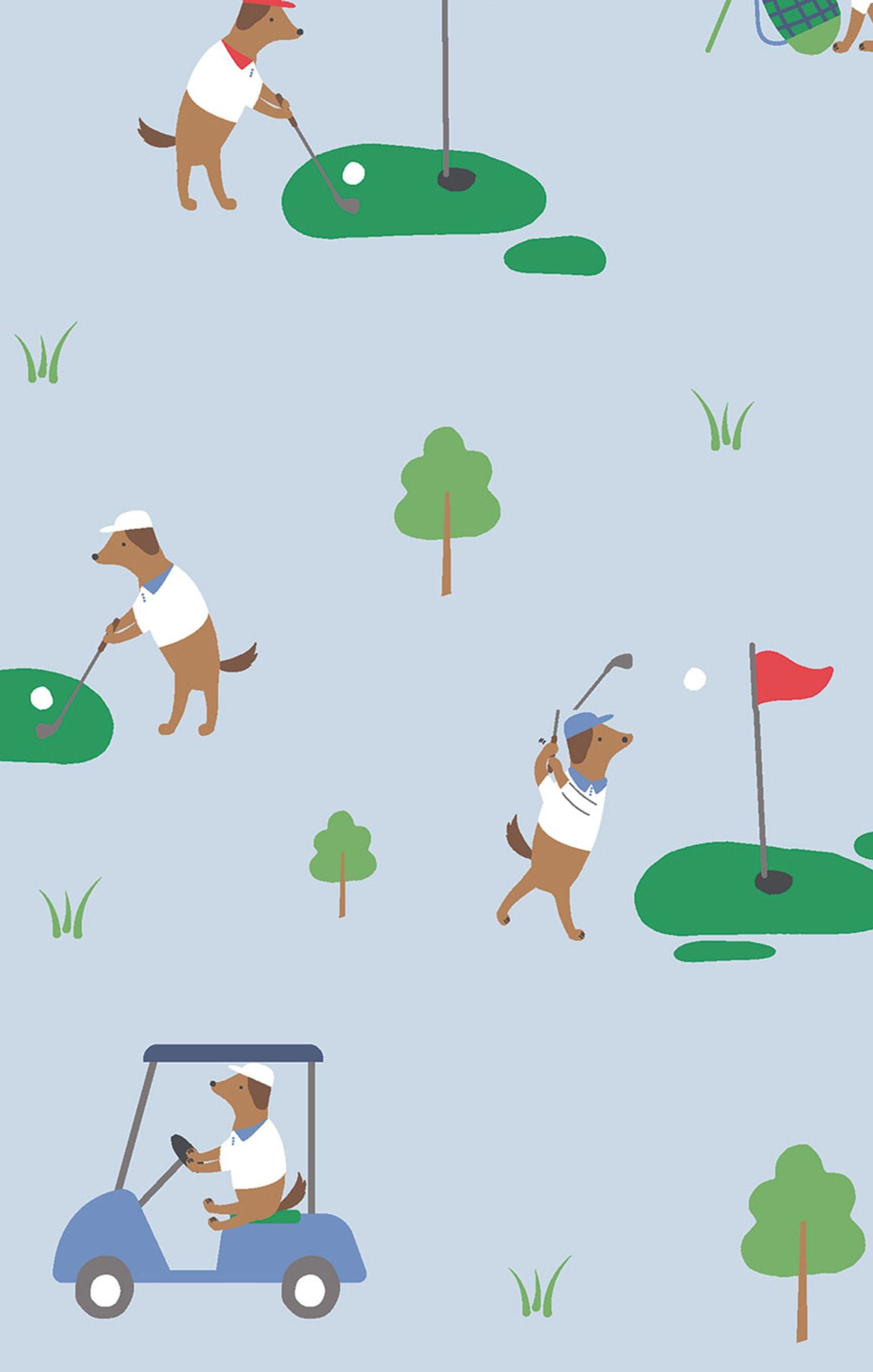 Angel Dear Dog Gone Golf 2 Way Zipper Footie