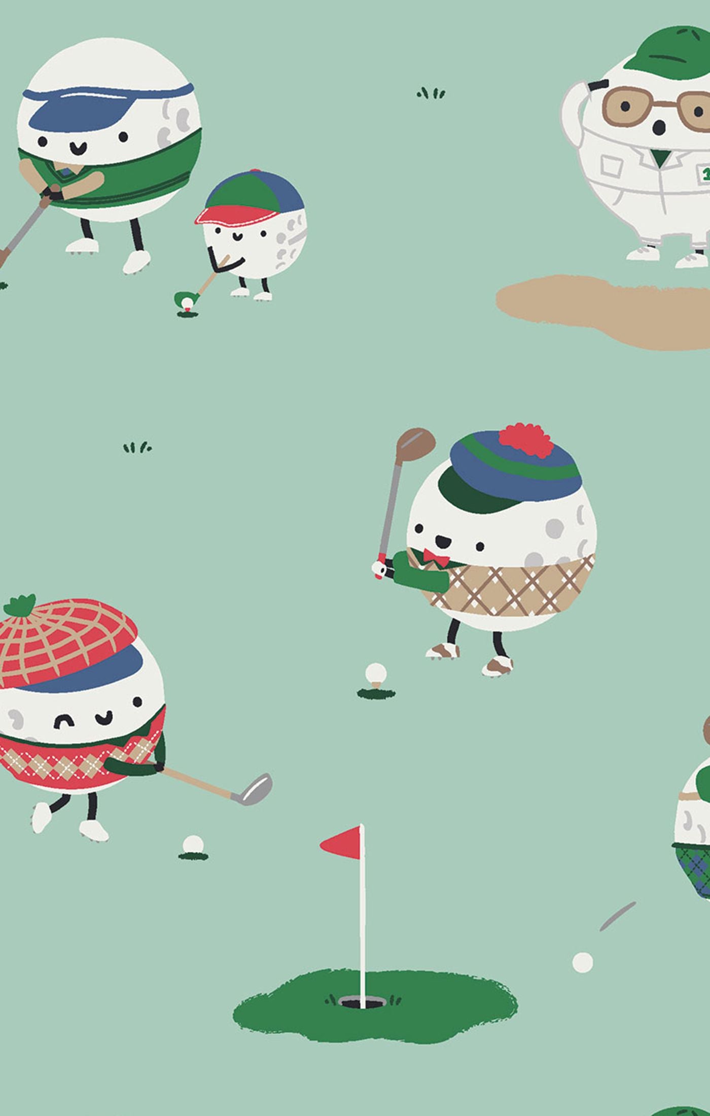 Angel Dear Golf Pros Green 2 Way Zipper Footie