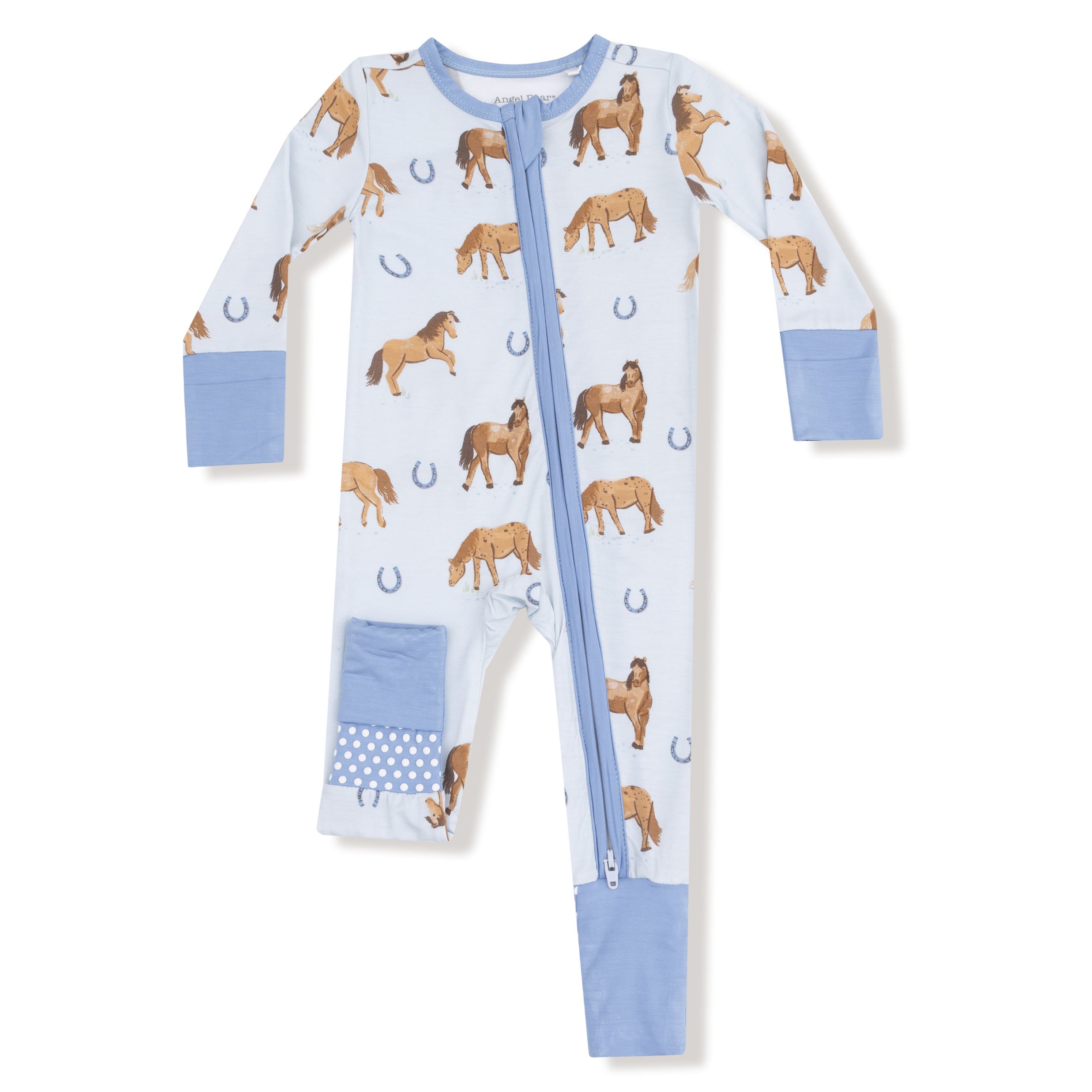 Angel Dear Horses 2 Way Zipper Romper