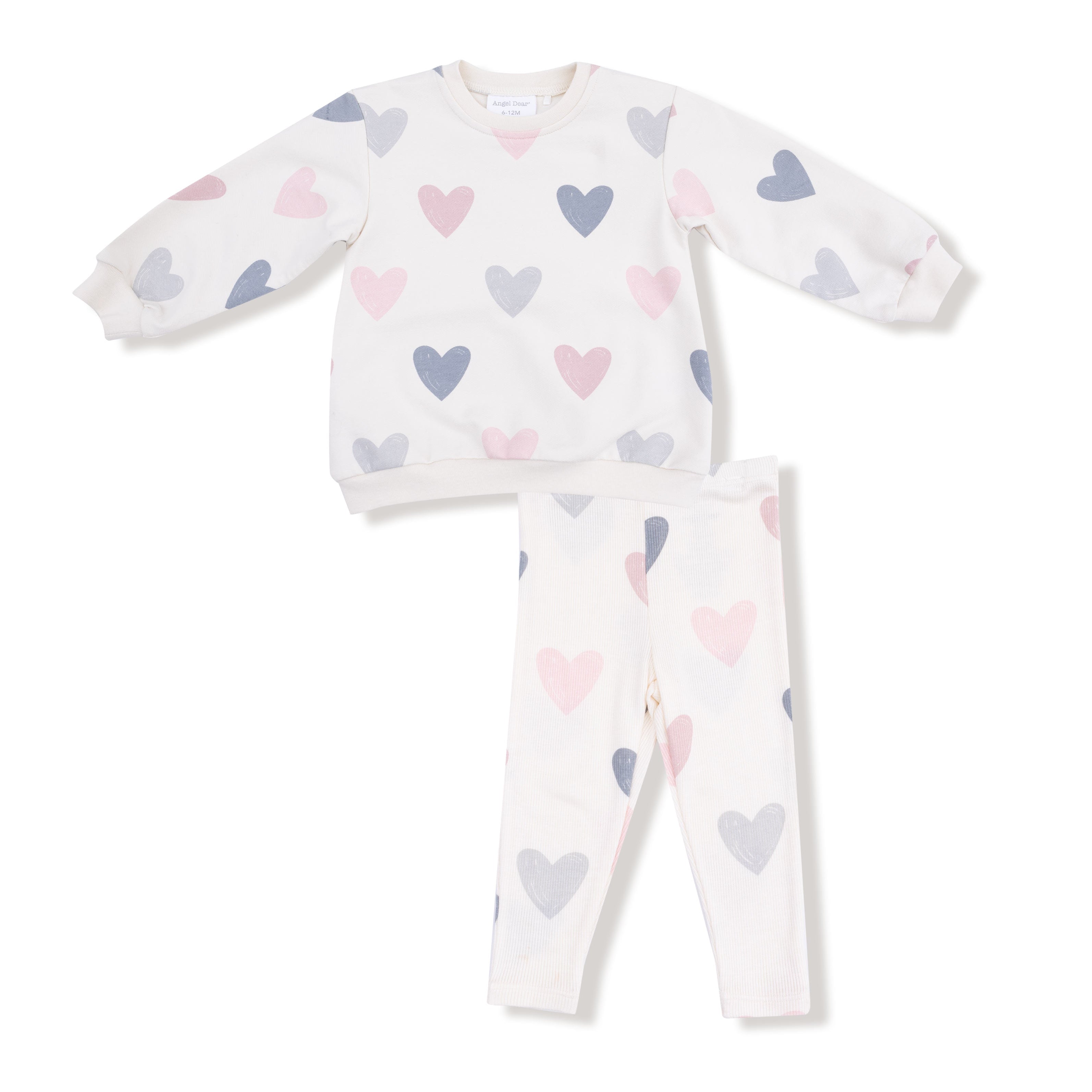 Angel Dear Hearts French Terry Sweatshirt Set