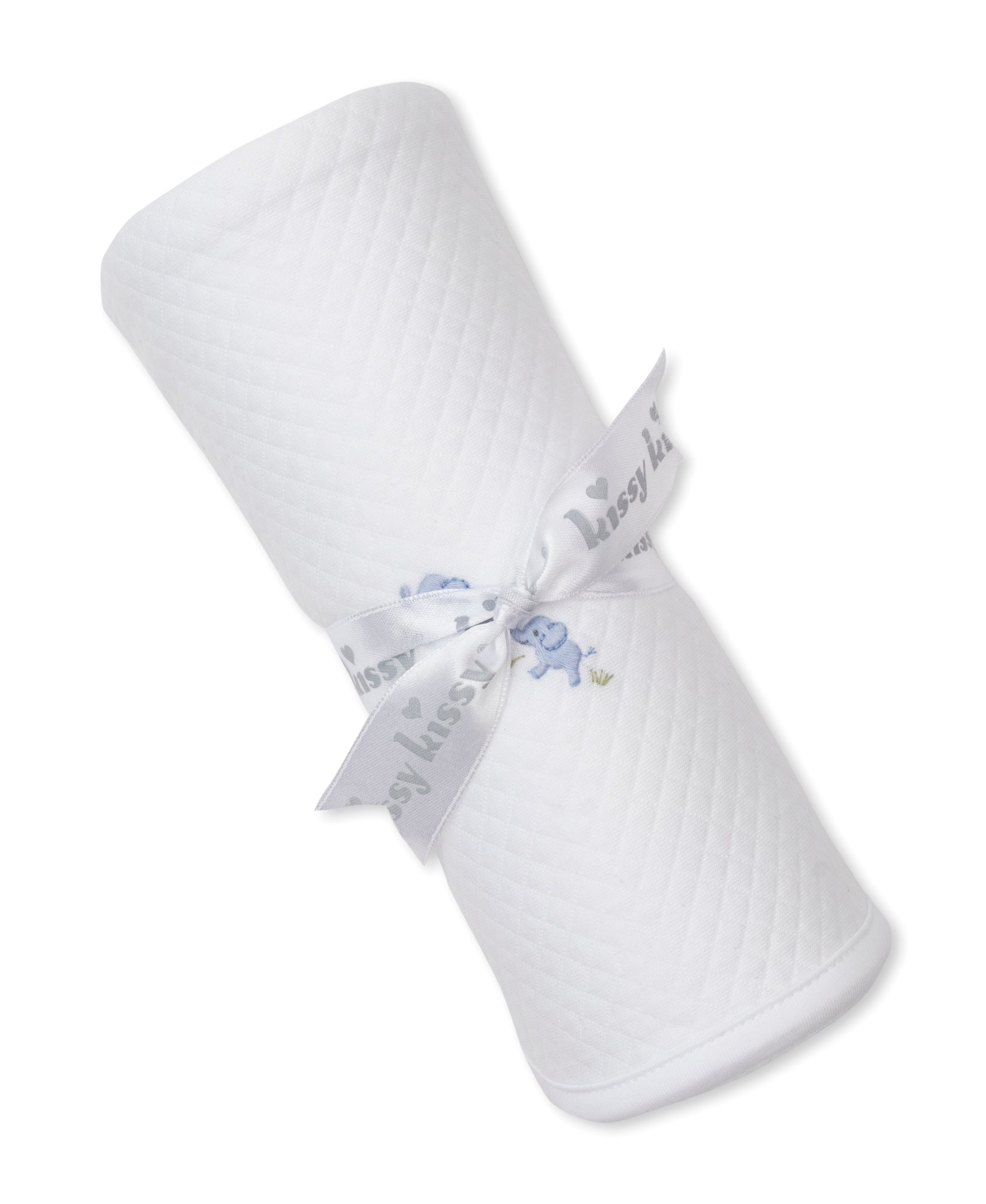 Kissy Kissy Premier Elephant Esprit Jacquard Blanket with Hand Embroidery