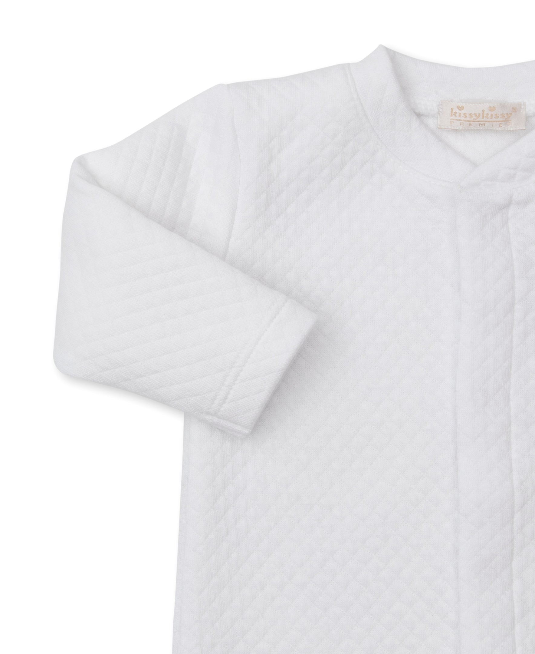 Kissy Kissy Premier Elephant Esprit Jacquard Footie with Hand Embroidery