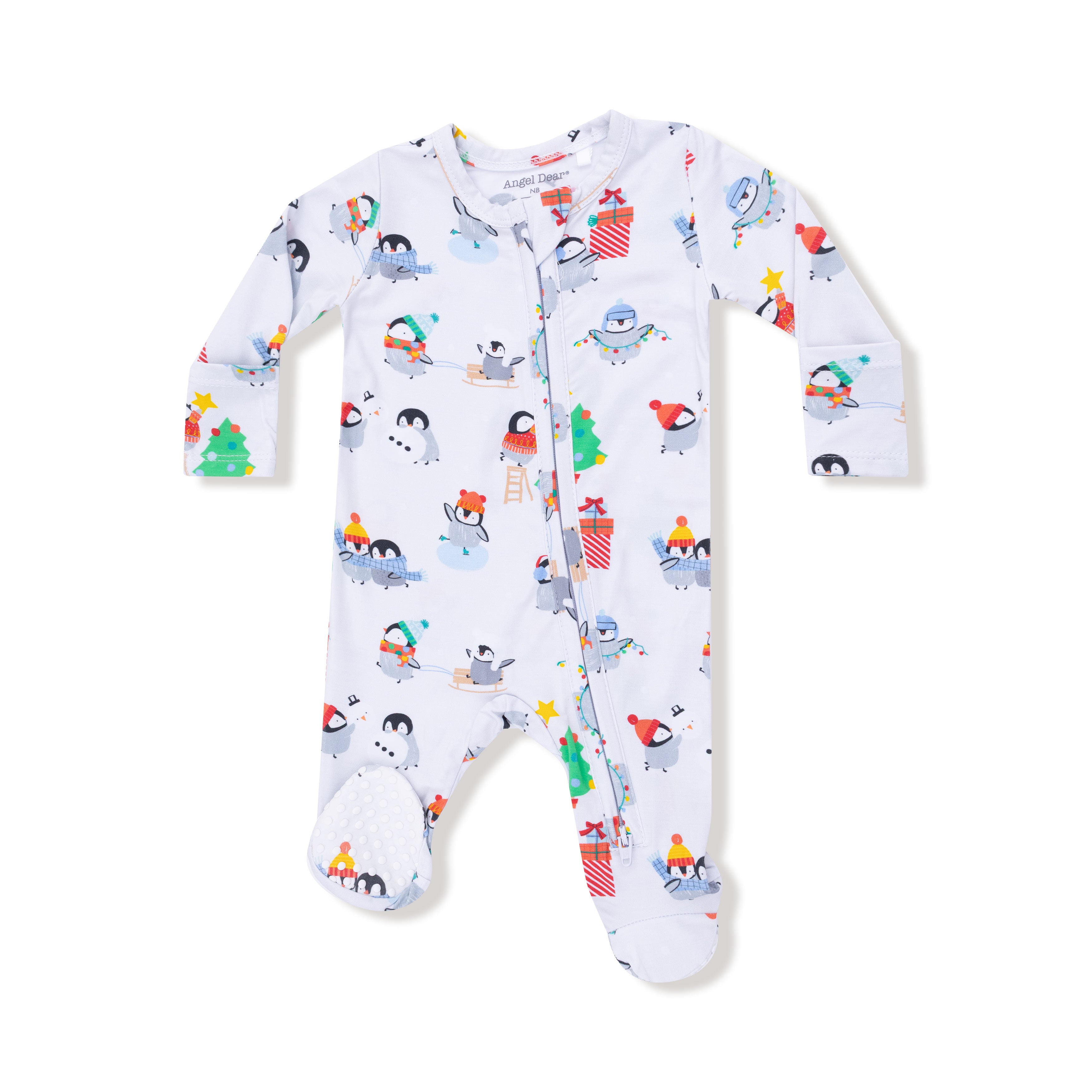 Angel Dear Holiday Penguins 2 Way Zipper Footie